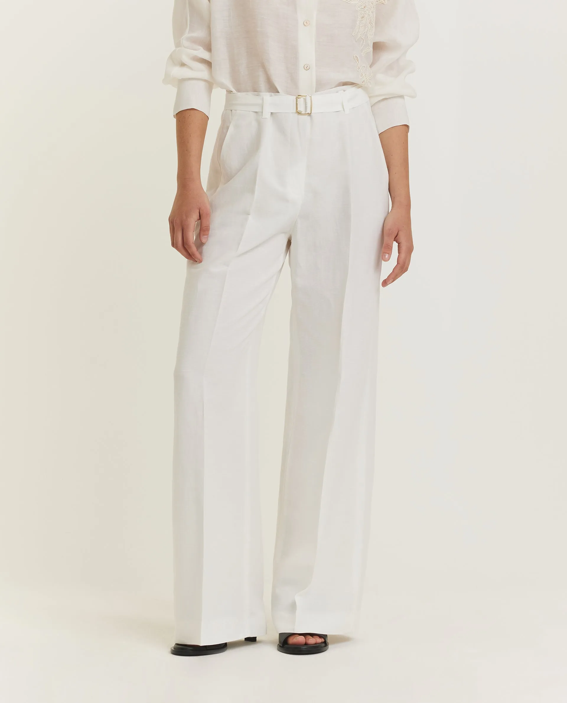 Linen Mix Broek - Wit sold by Pauw Amsterdam product image thumbnail 2