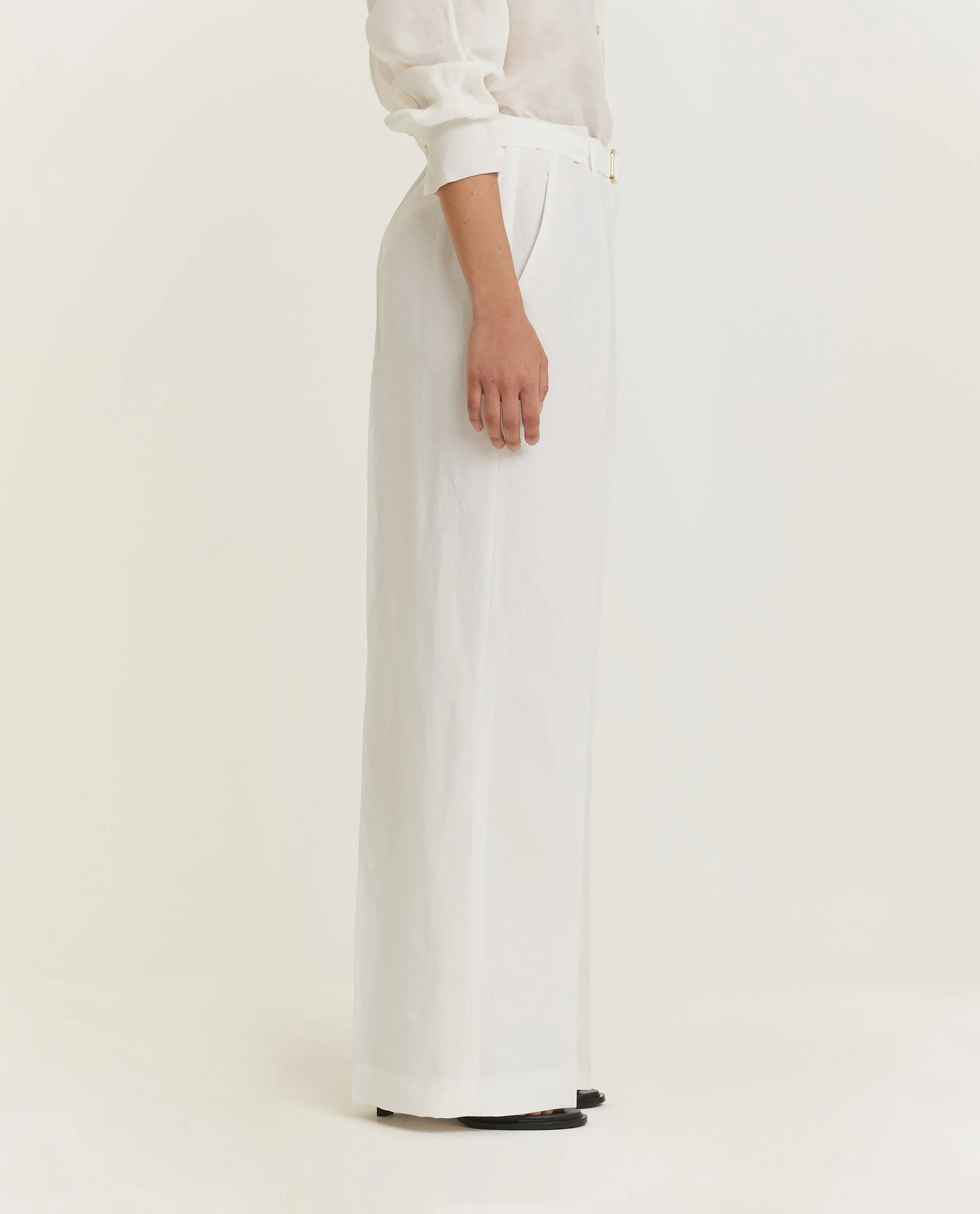 Linen Mix Broek - Wit sold by Pauw Amsterdam product image thumbnail 3