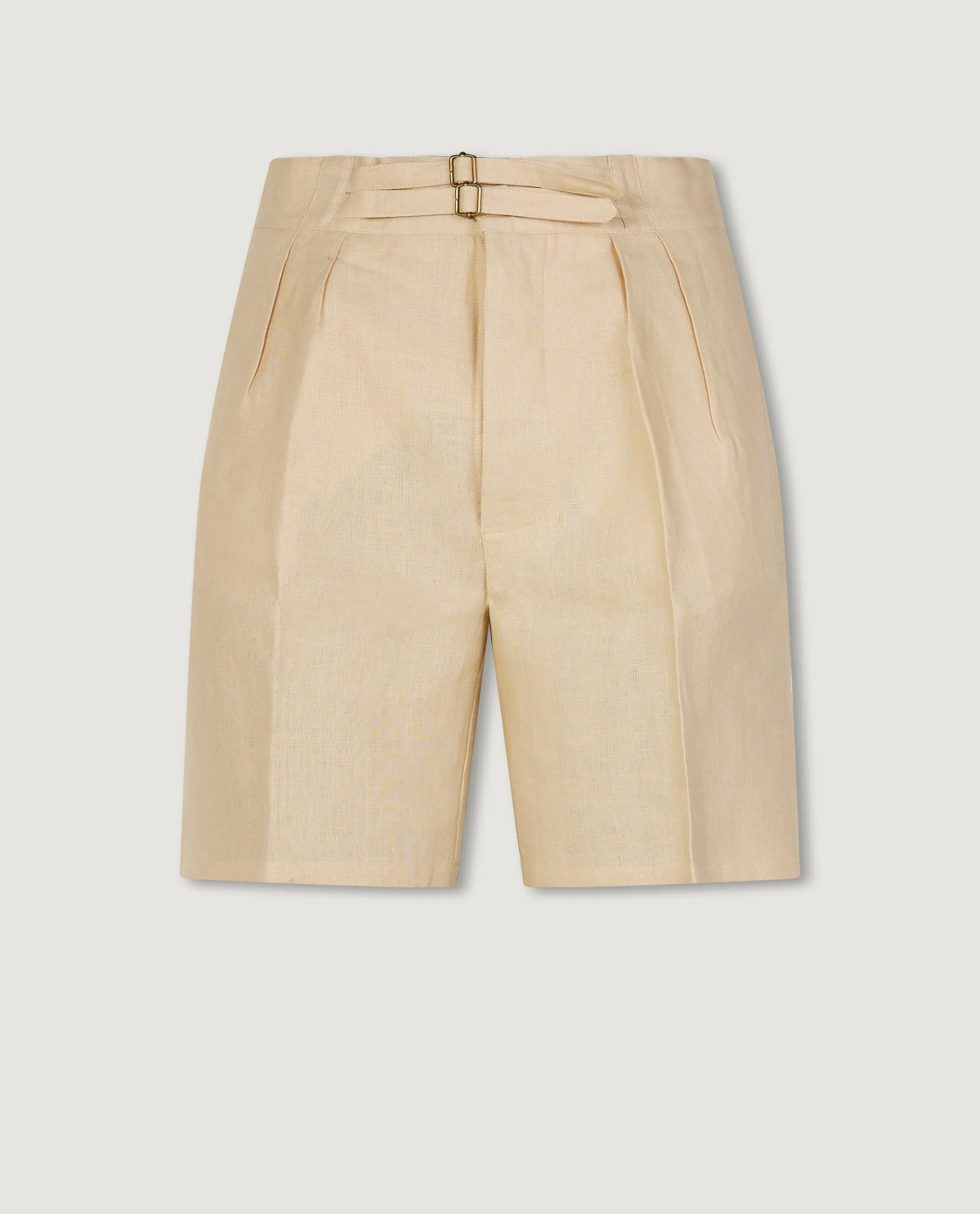 Linnen Safari Shorts - Lichtbruin sold by Pauw Amsterdam