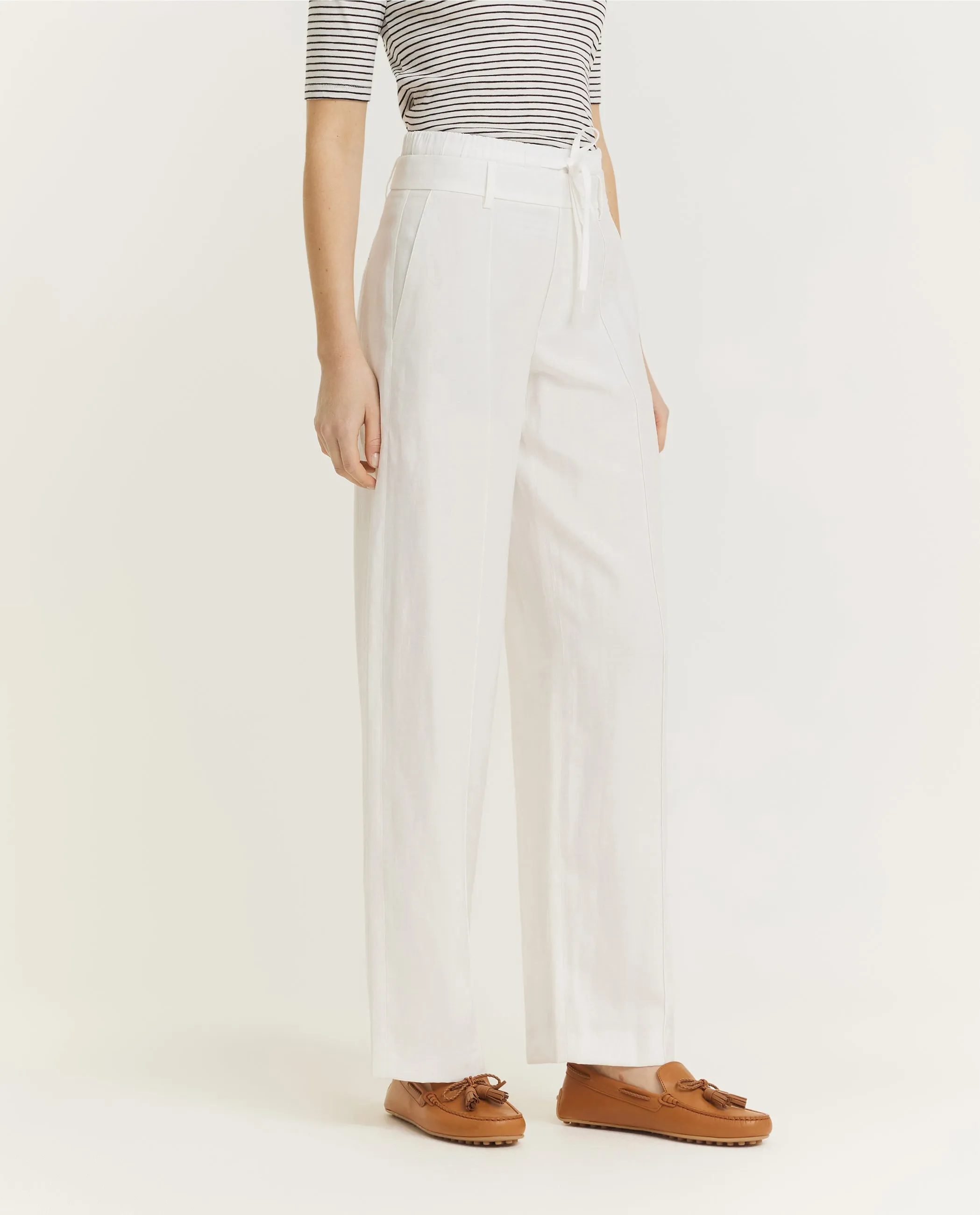 Double Waistband Drawstring Broek - Ecru sold by Pauw Amsterdam product image thumbnail 3