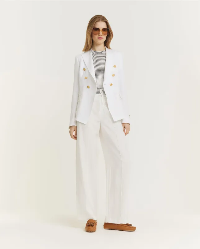 Double Waistband Drawstring Broek - Ecru sold by Pauw Amsterdam