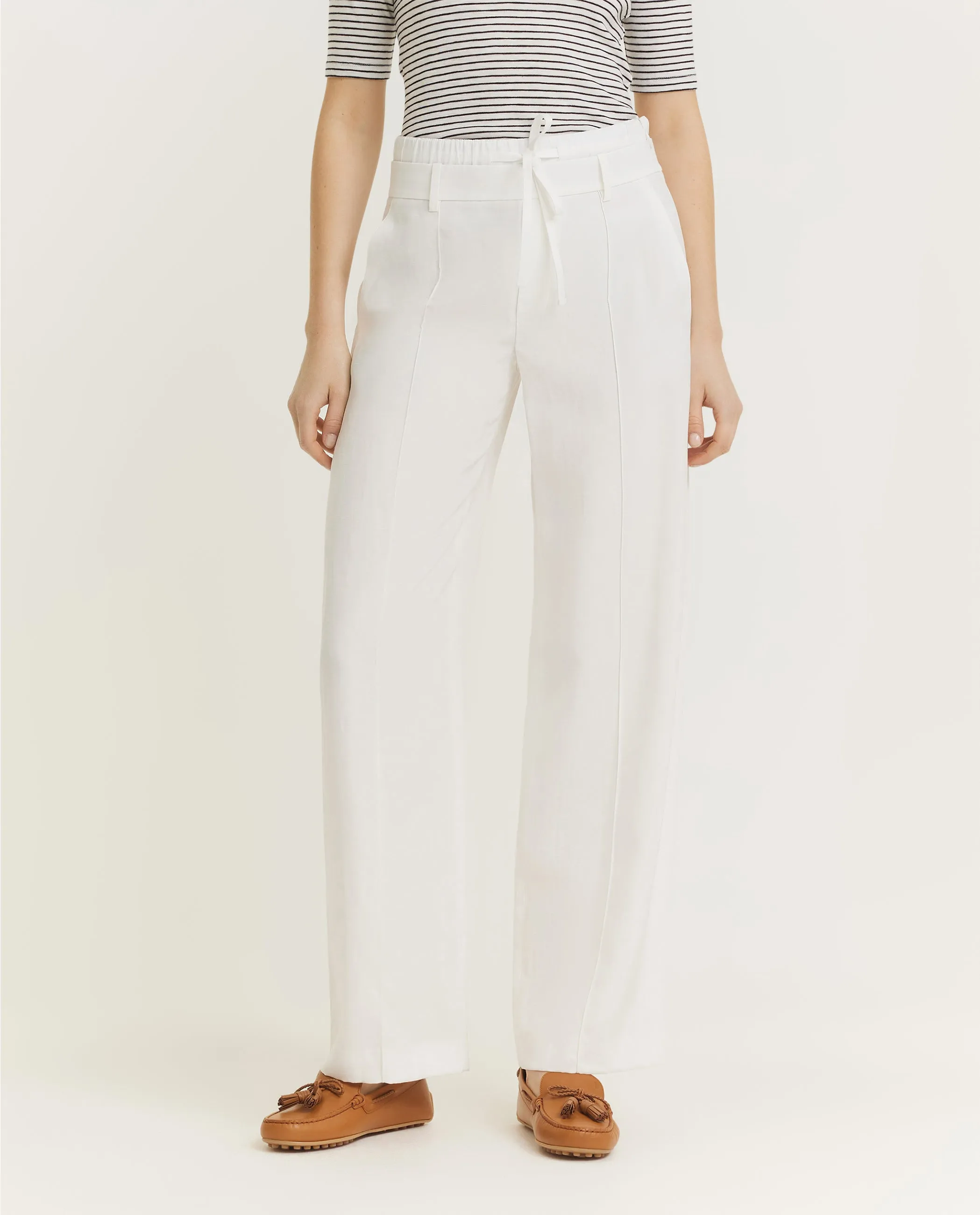 Double Waistband Drawstring Broek - Ecru sold by Pauw Amsterdam product image thumbnail 2