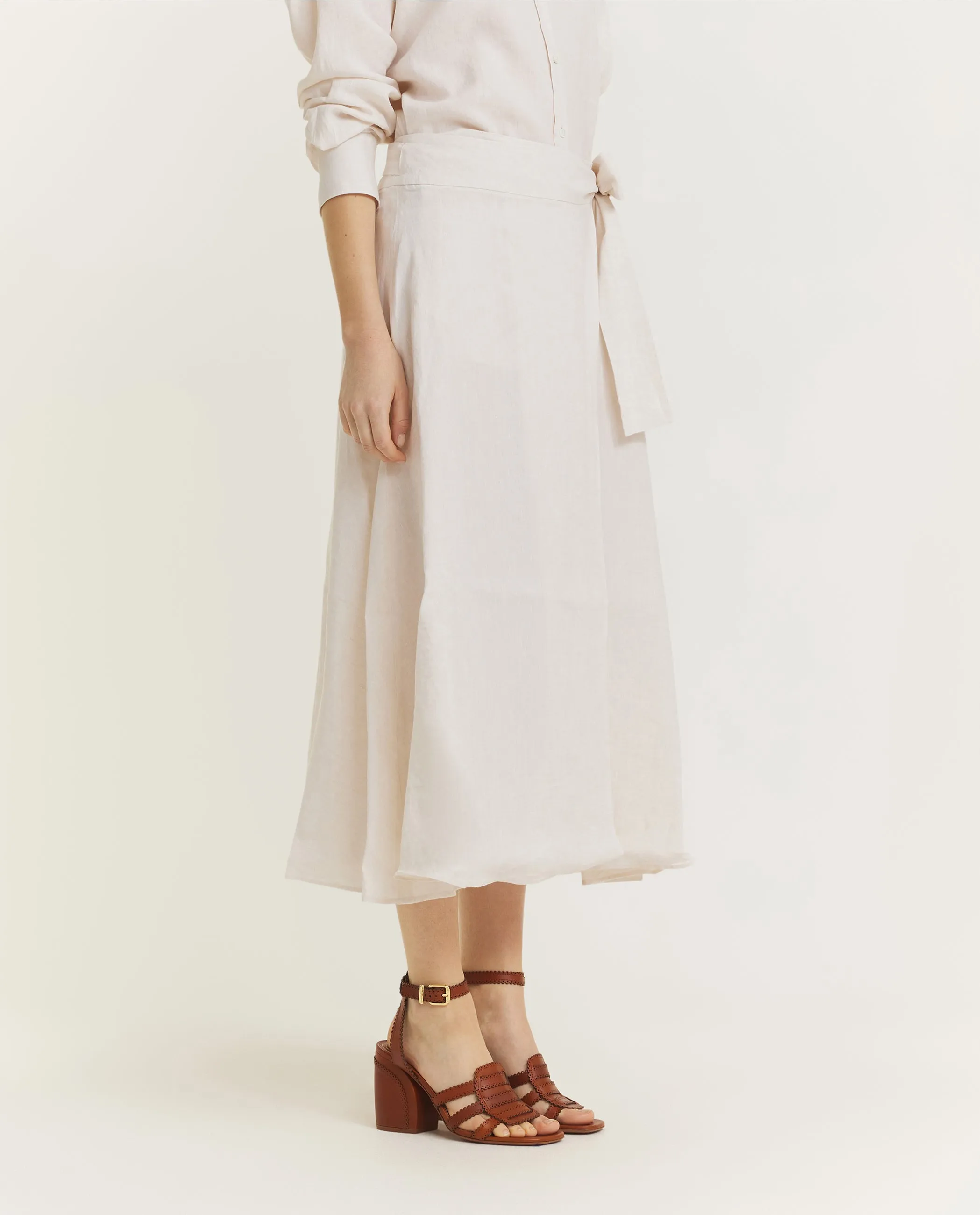 Linnen Strik Rok - Ecru sold by Pauw Amsterdam product image thumbnail 3