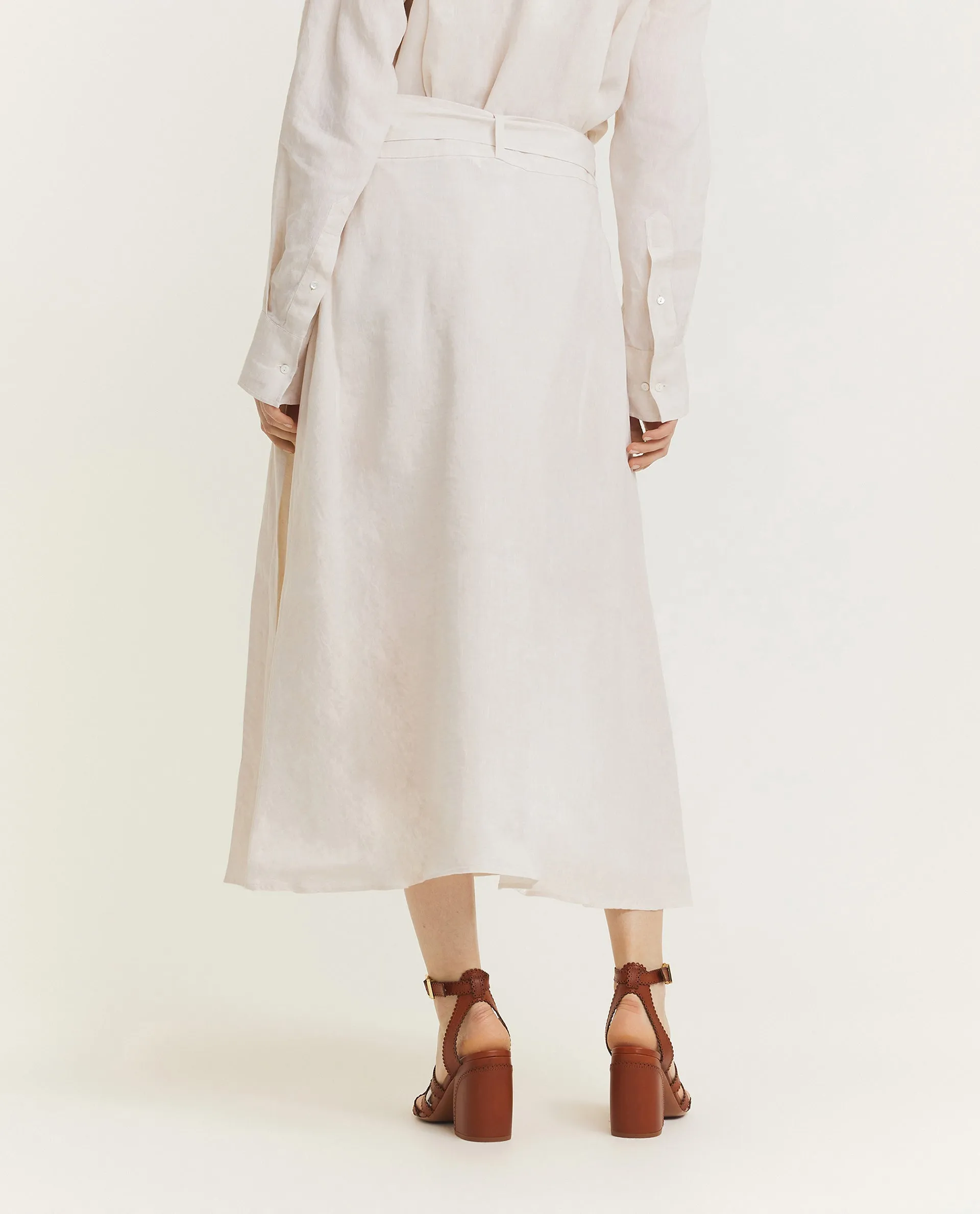 Linnen Strik Rok - Ecru sold by Pauw Amsterdam product image thumbnail 4