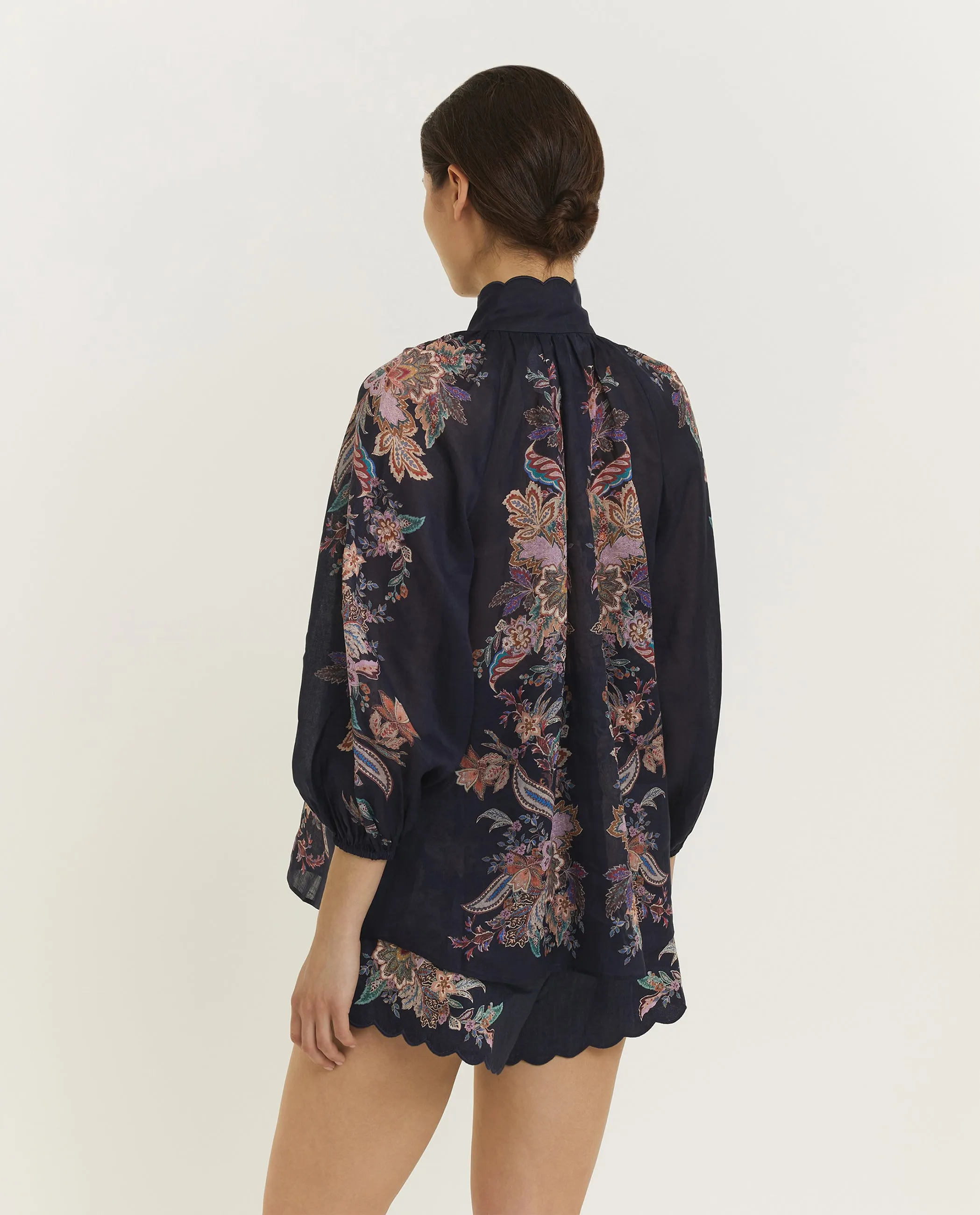 Rhiannon Billow Blouse - Donkerblauw sold by Pauw Amsterdam product image thumbnail 3