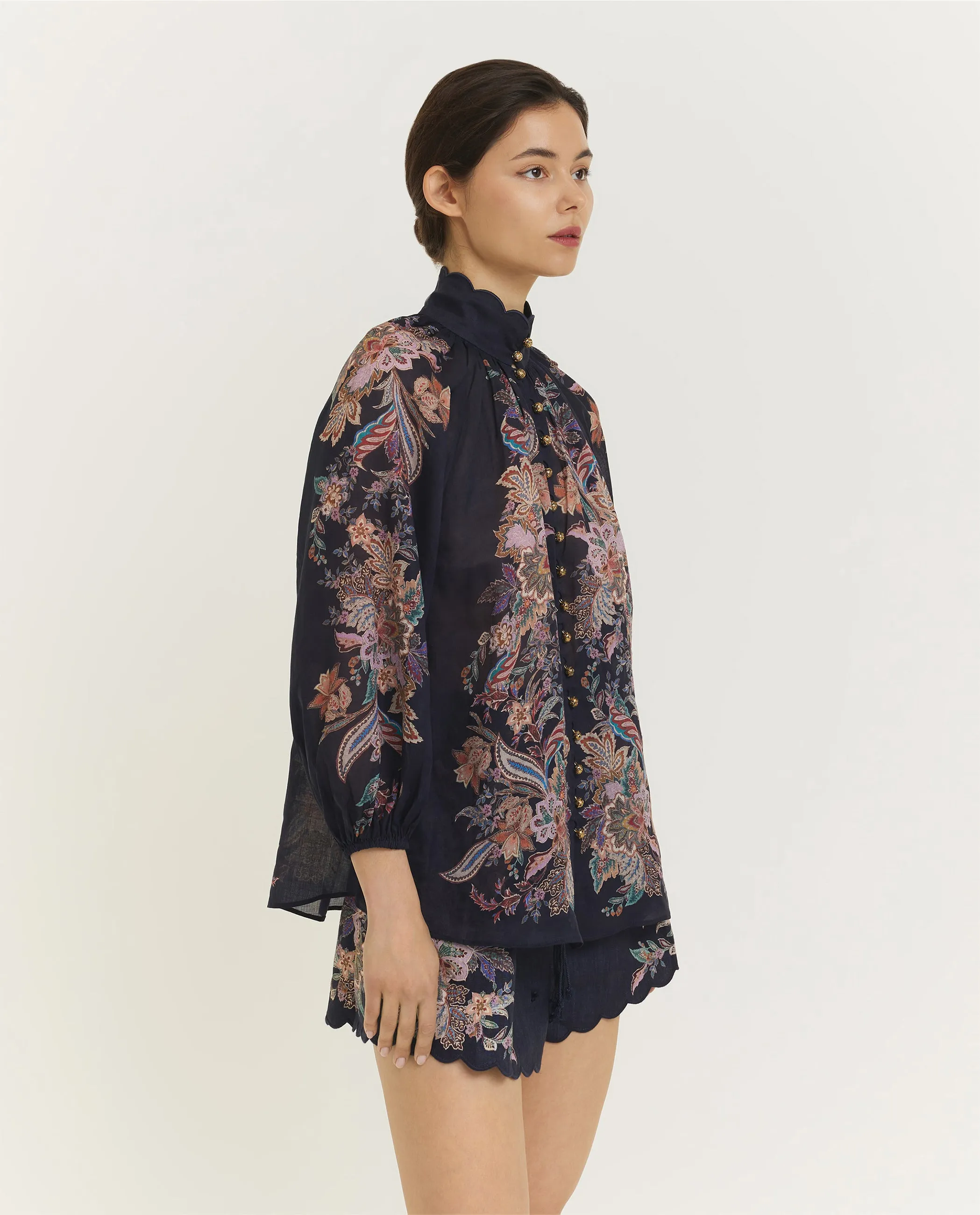 Rhiannon Billow Blouse - Donkerblauw sold by Pauw Amsterdam product image thumbnail 2