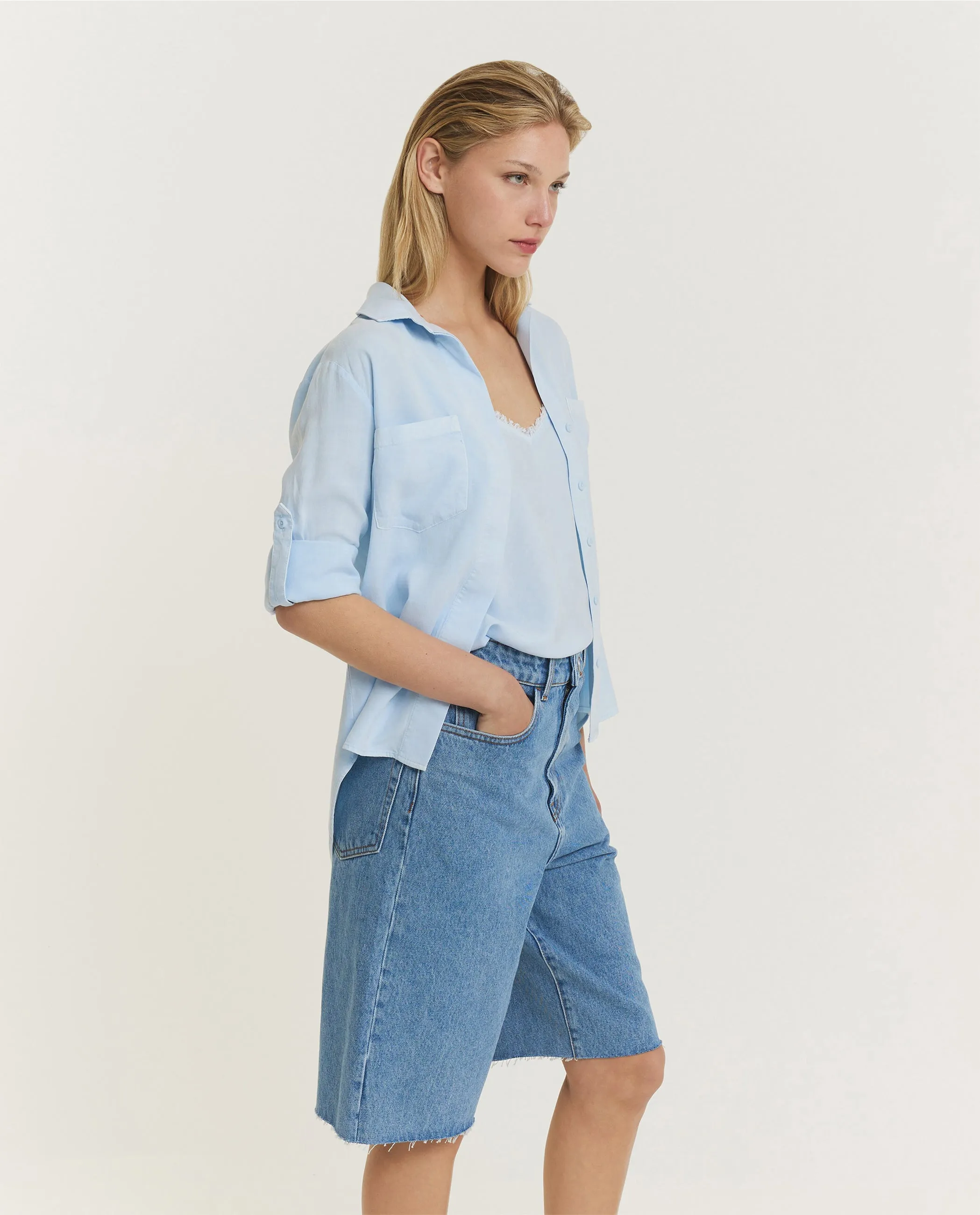 Tencel Blouse - Lichtblauw sold by Pauw Amsterdam product image thumbnail 4