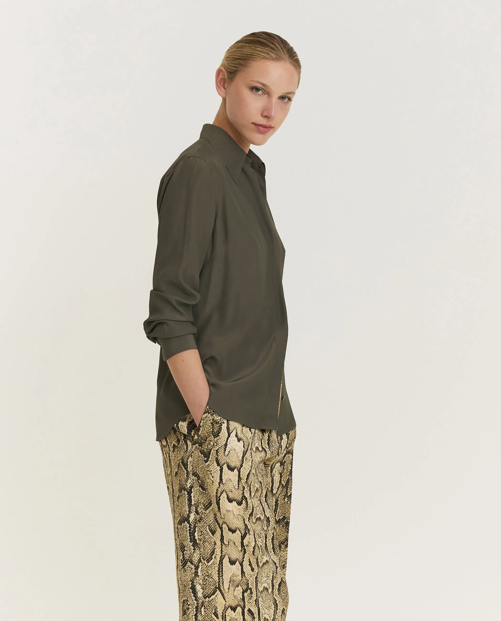Zijden Mix Blouse - Groen sold by Pauw Amsterdam product image thumbnail 2