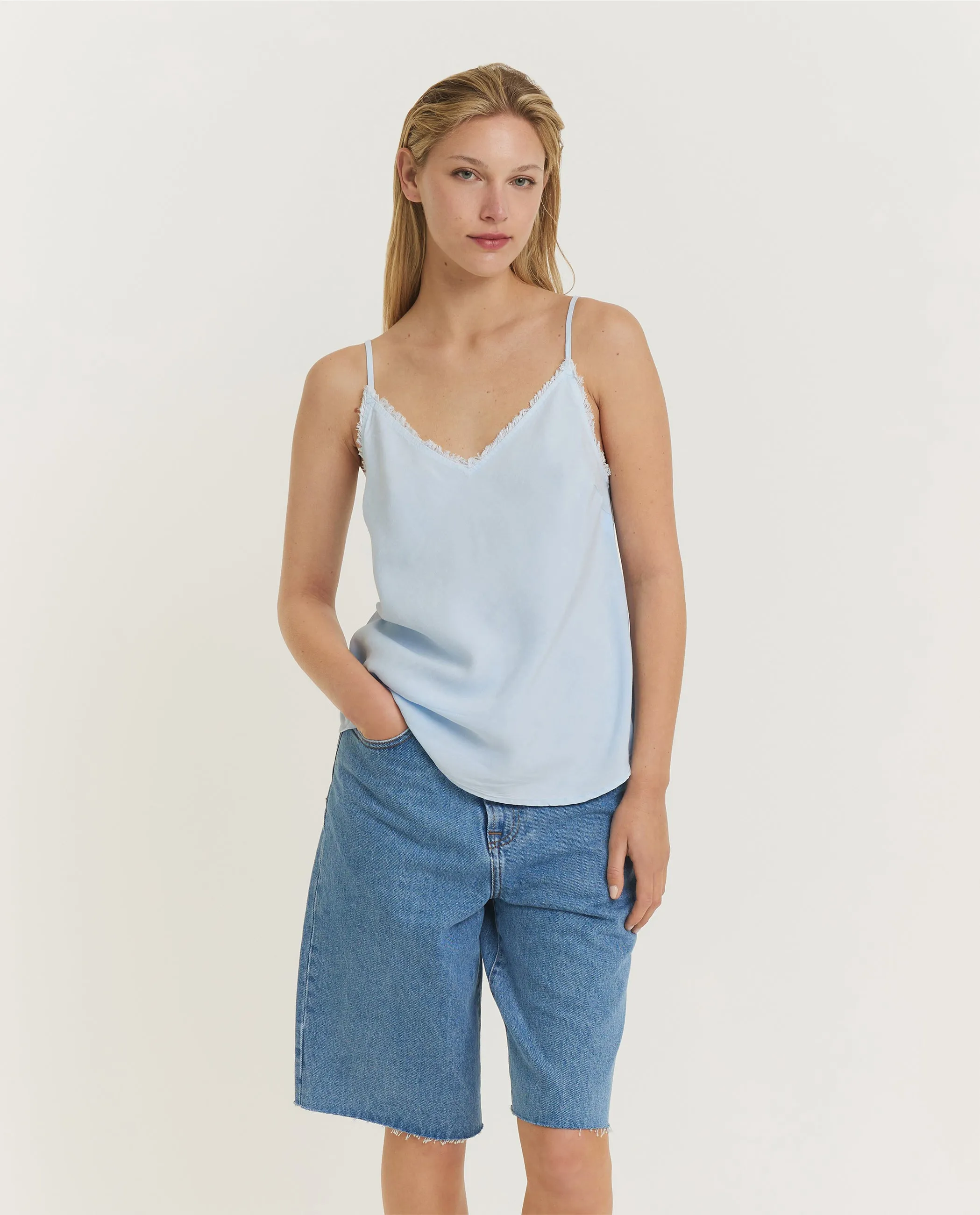 Tencel Cami Top - Lichtblauw sold by Pauw Amsterdam