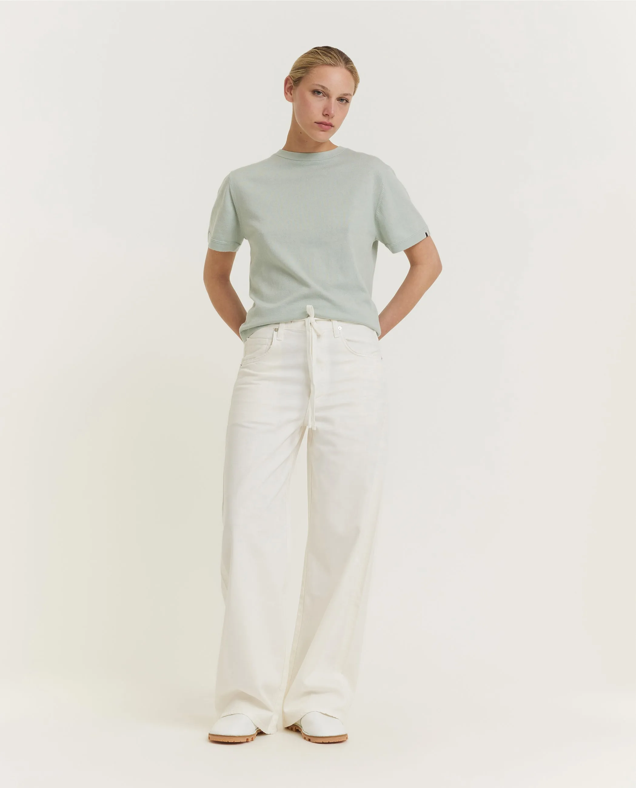 Cashmere Mix T-Shirt - Lichtblauw sold by Pauw Amsterdam product image thumbnail 3