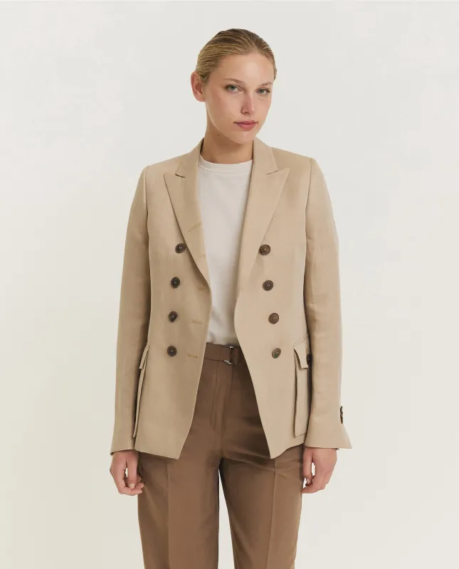 Ramie Mix Jasje - Lichtbruin sold by Pauw Amsterdam