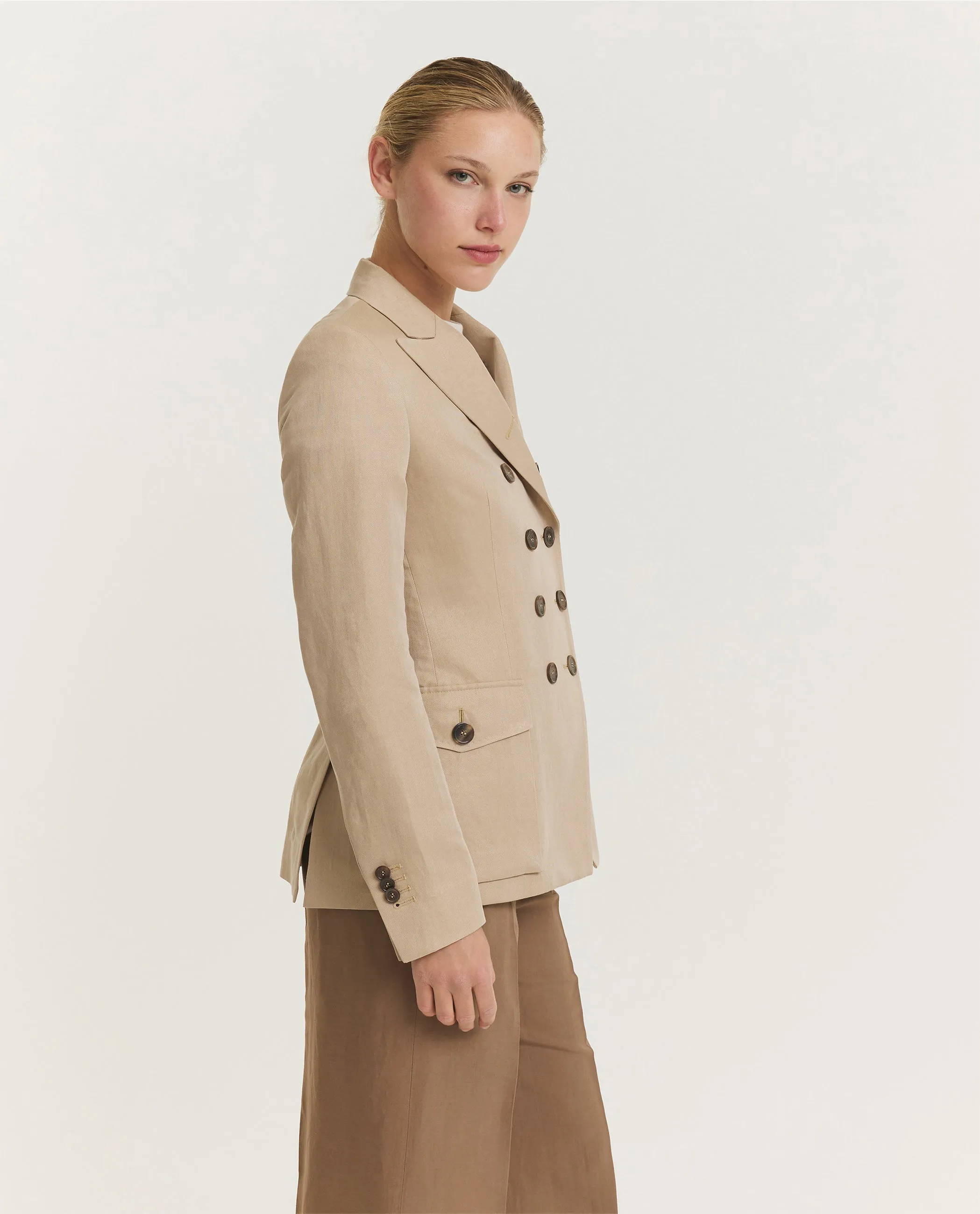 Ramie Mix Jasje - Lichtbruin sold by Pauw Amsterdam product image thumbnail 4