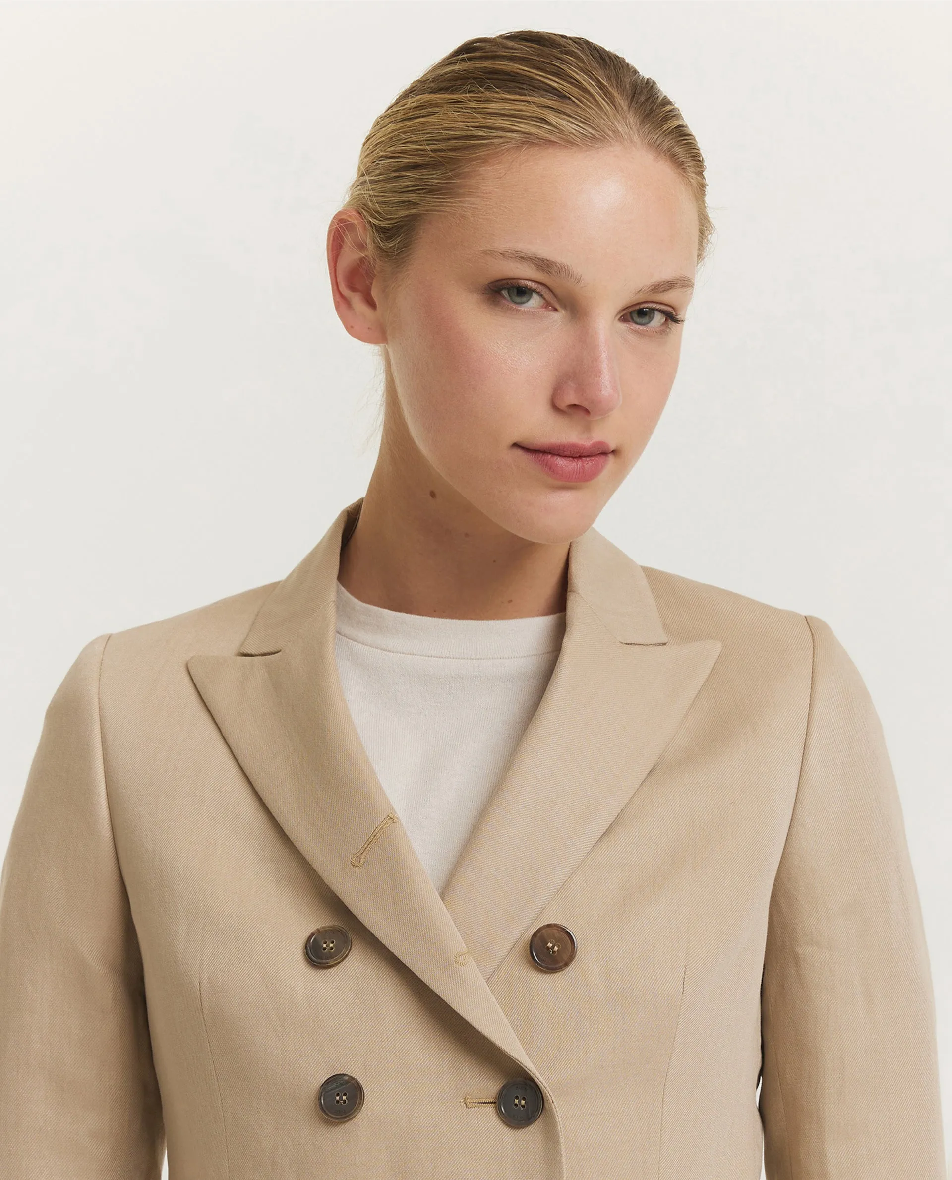 Ramie Mix Jasje - Lichtbruin sold by Pauw Amsterdam product image thumbnail 2