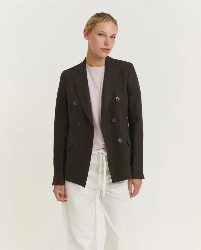 Linnen Blazer - Bruin sold by Pauw Amsterdam