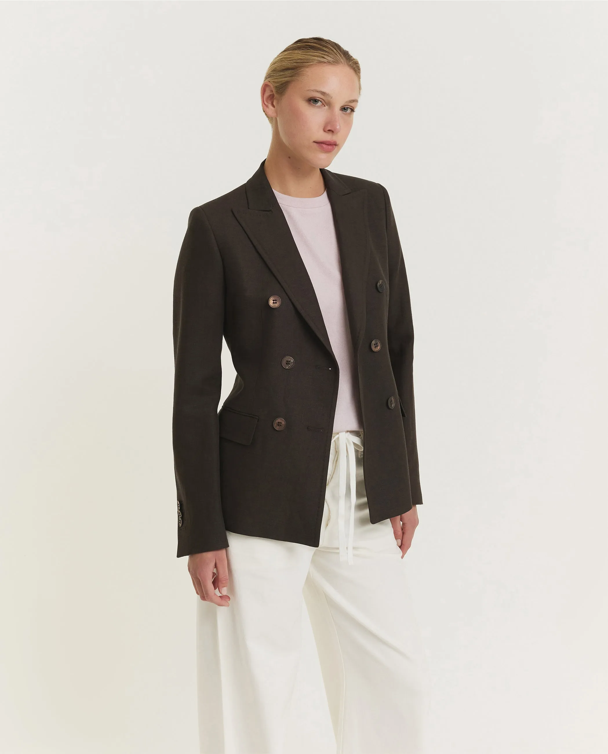Linnen Blazer - Bruin sold by Pauw Amsterdam product image thumbnail 2