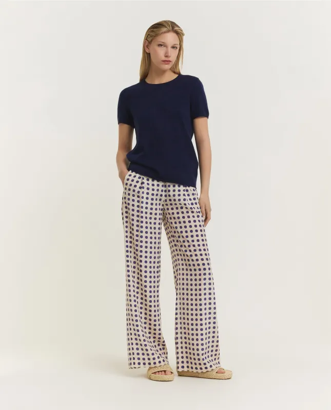 Zijden Florale Broek - Ecru sold by Pauw Amsterdam