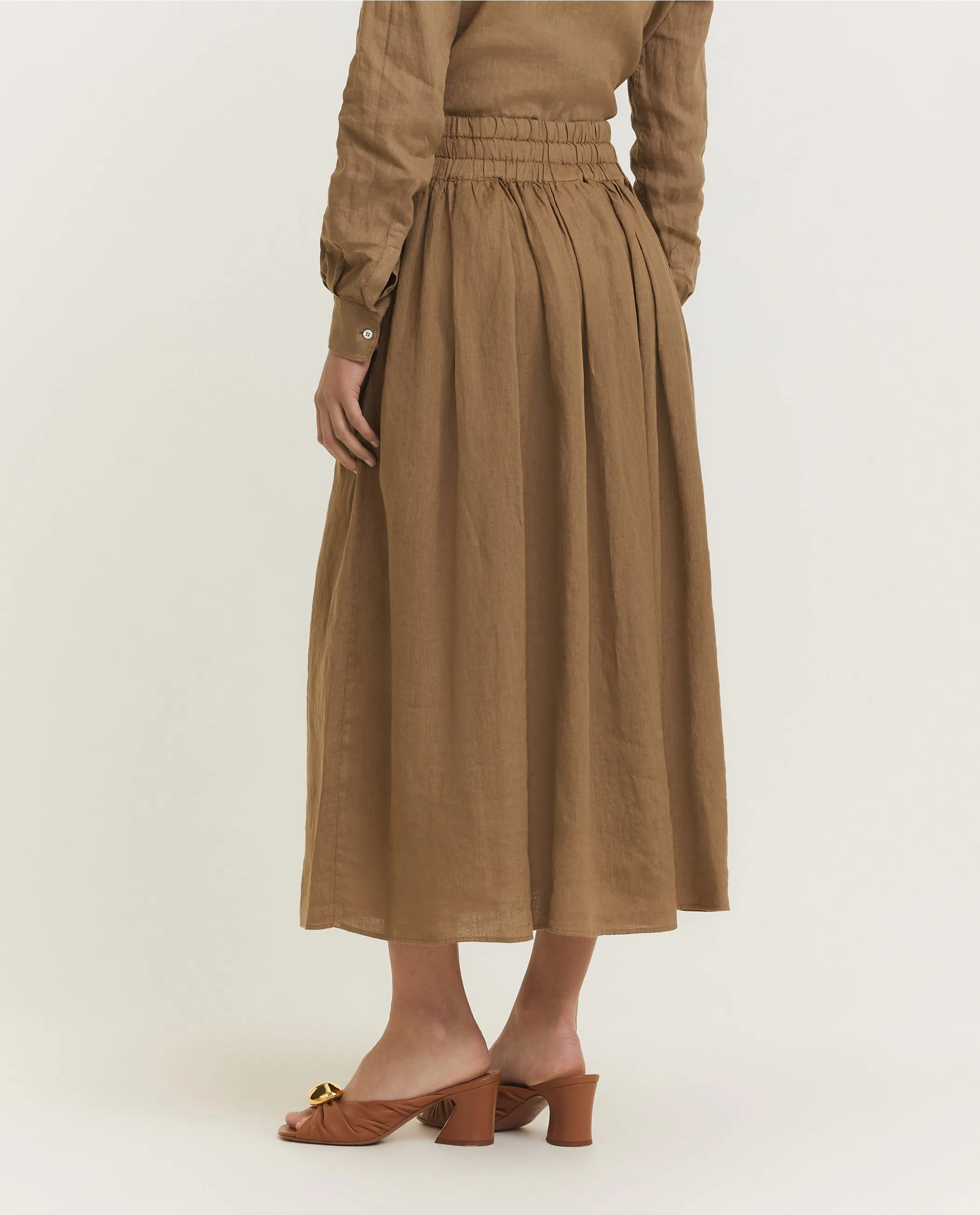 Linnen Rok - Bruin sold by Pauw Amsterdam product image thumbnail 4