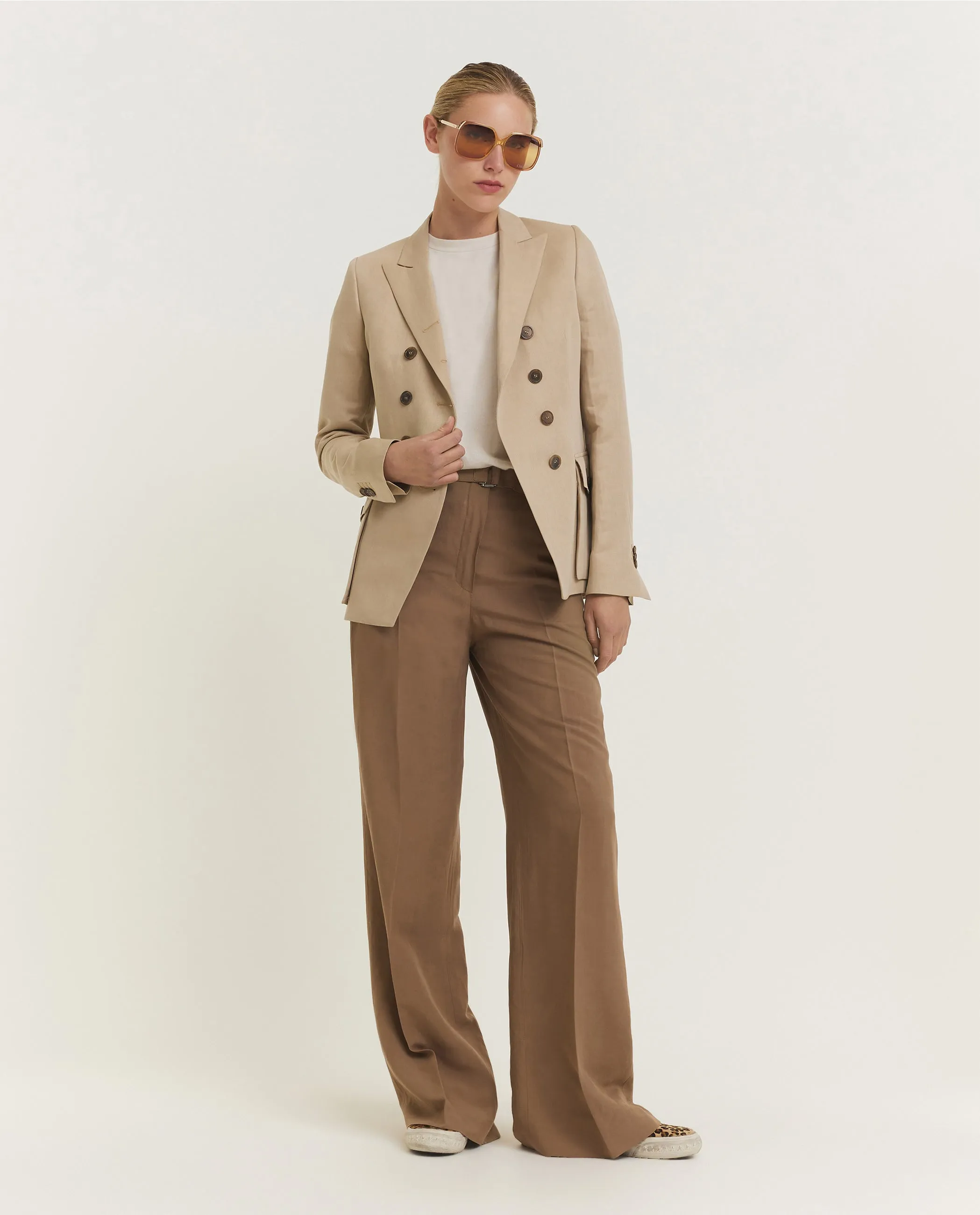 Linen Mix Broek - Bruin sold by Pauw Amsterdam product image thumbnail 5