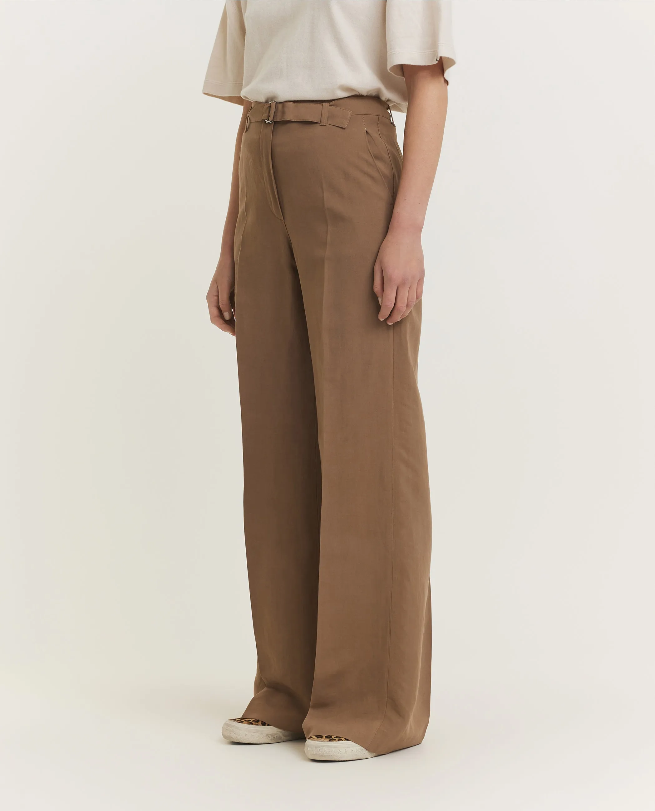 Linen Mix Broek - Bruin sold by Pauw Amsterdam product image thumbnail 3