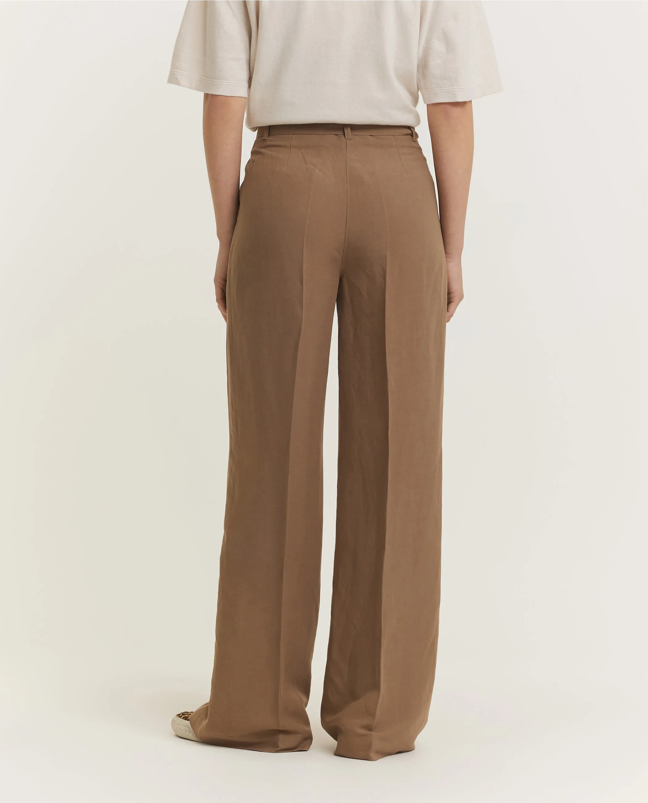 Linen Mix Broek - Bruin sold by Pauw Amsterdam product image thumbnail 4