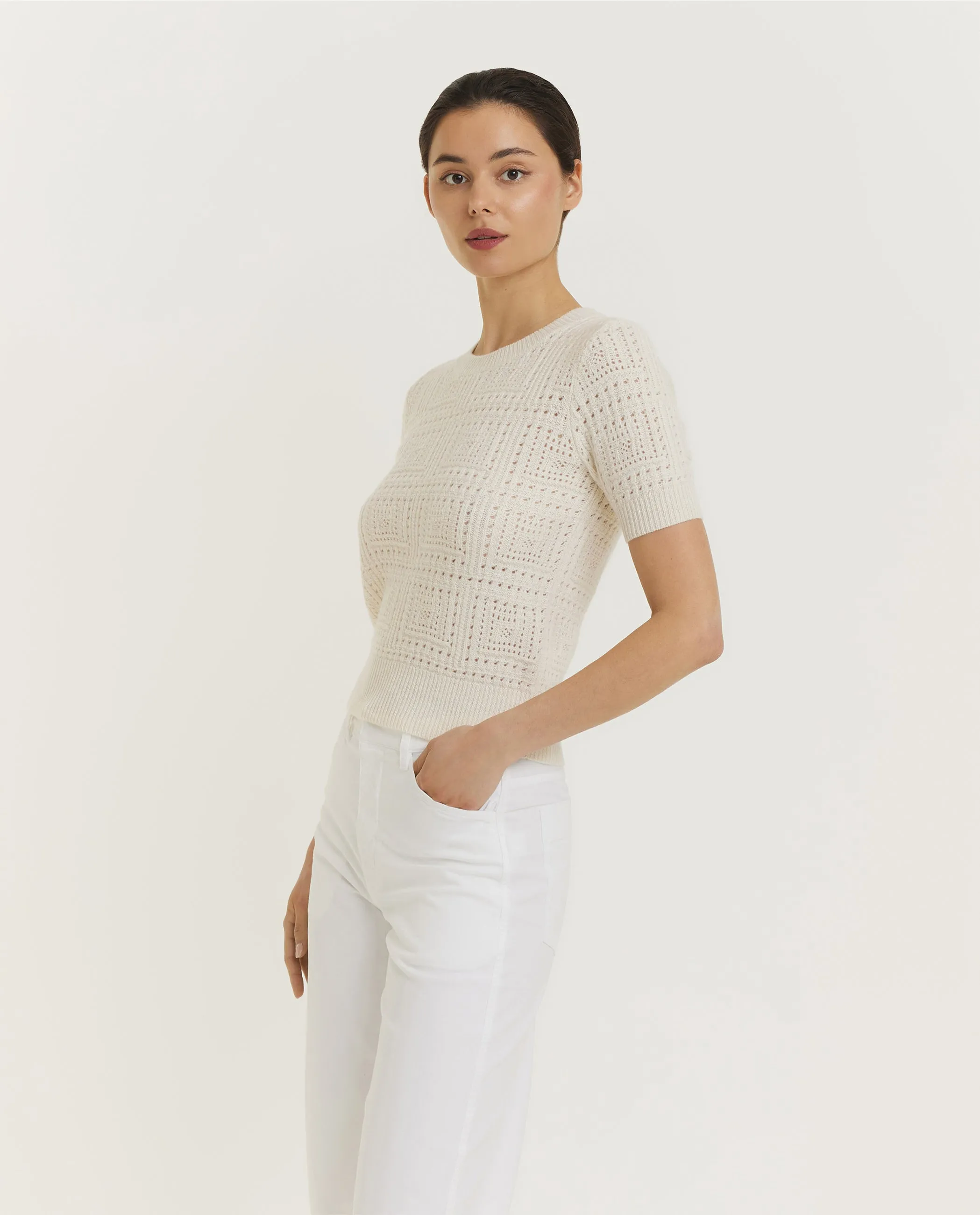 Cashmere Elysia Sweater - Ecru sold by Pauw Amsterdam product image thumbnail 4