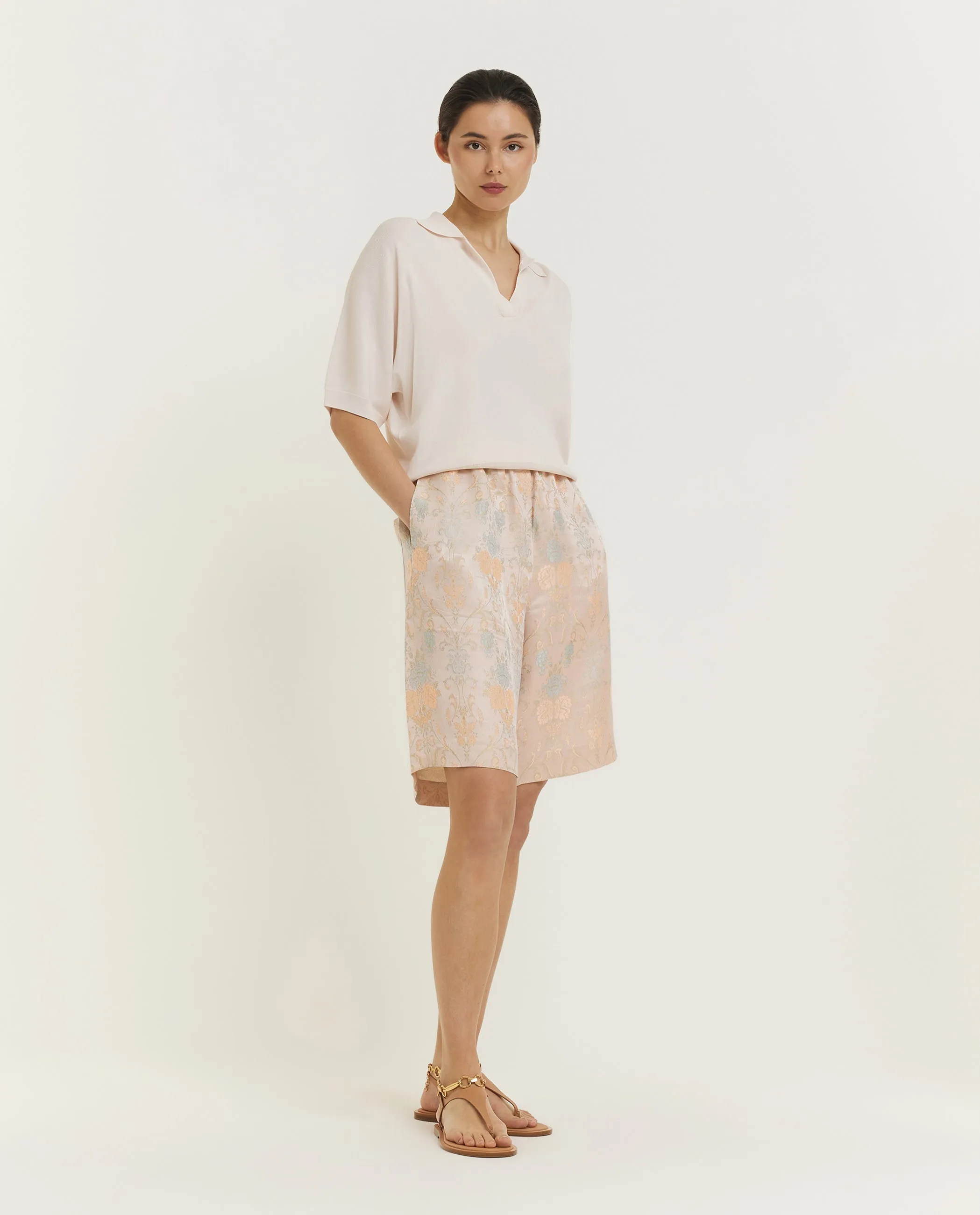 Korte Jacquard Broek - Roze sold by Pauw Amsterdam