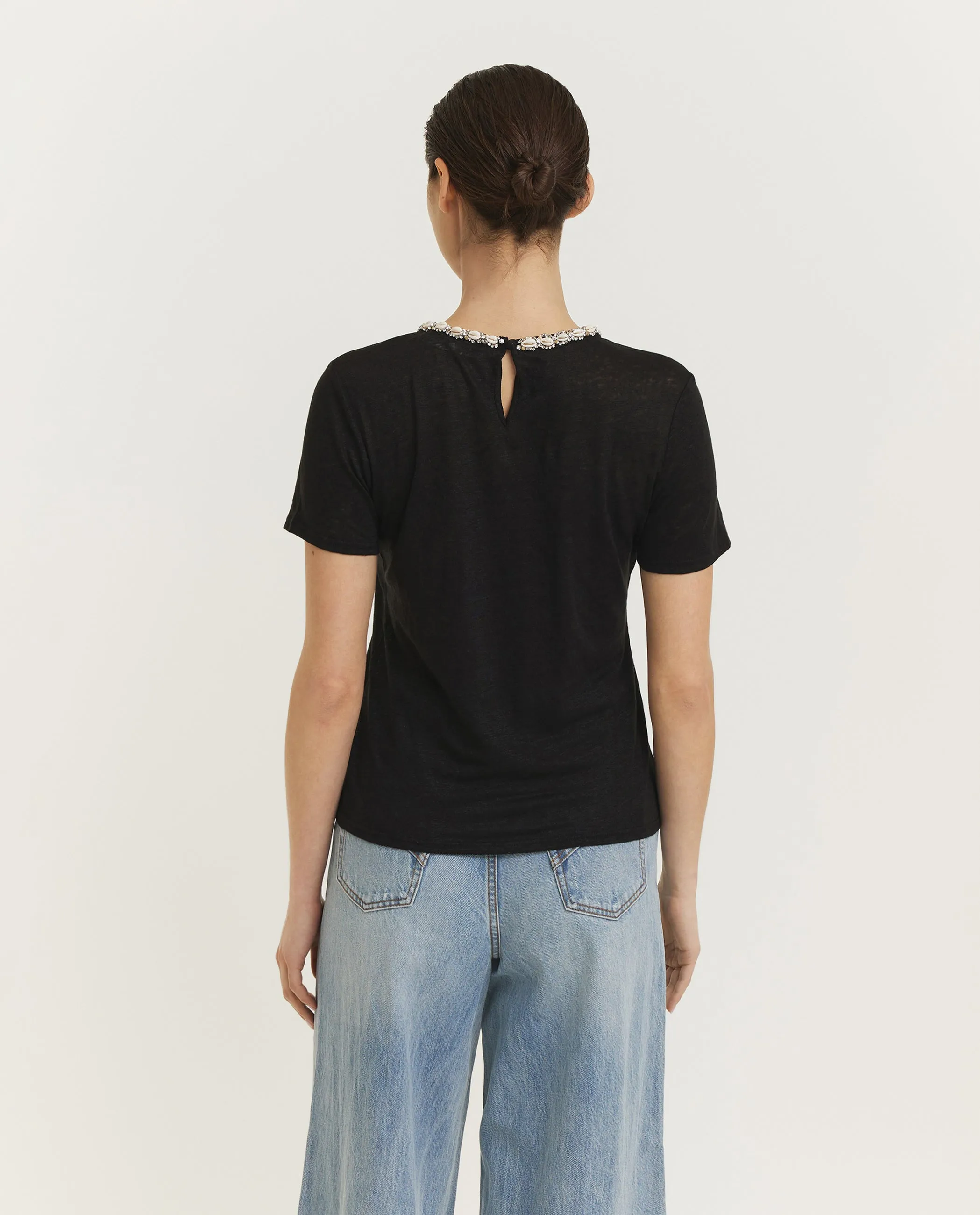 Illuminate Embellished T-Shirt - Zwart sold by Pauw Amsterdam product image thumbnail 5