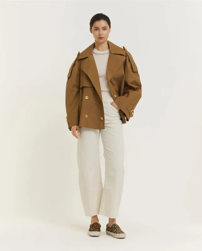 Relaxed Katoenen Broek  - Ecru sold by Pauw Amsterdam