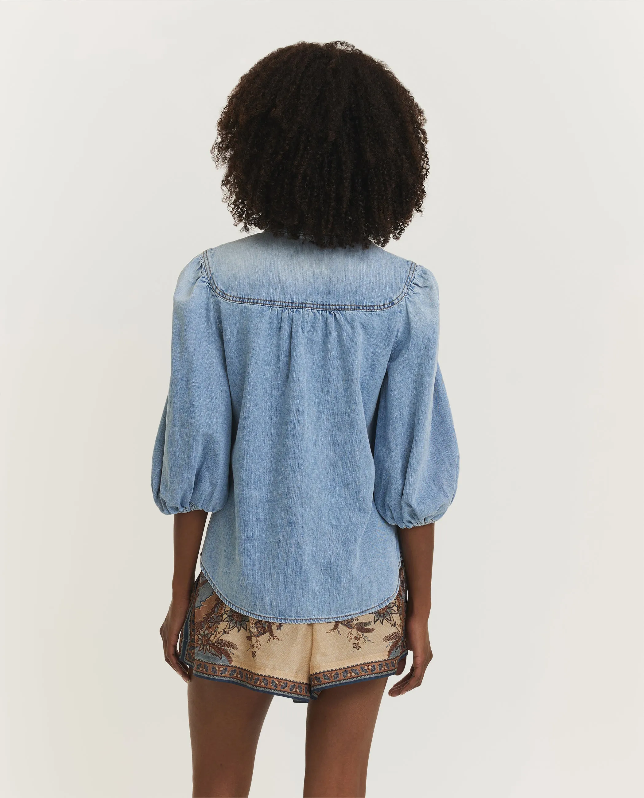 Lucky Denim Blouse - Lichtblauw sold by Pauw Amsterdam product image thumbnail 5