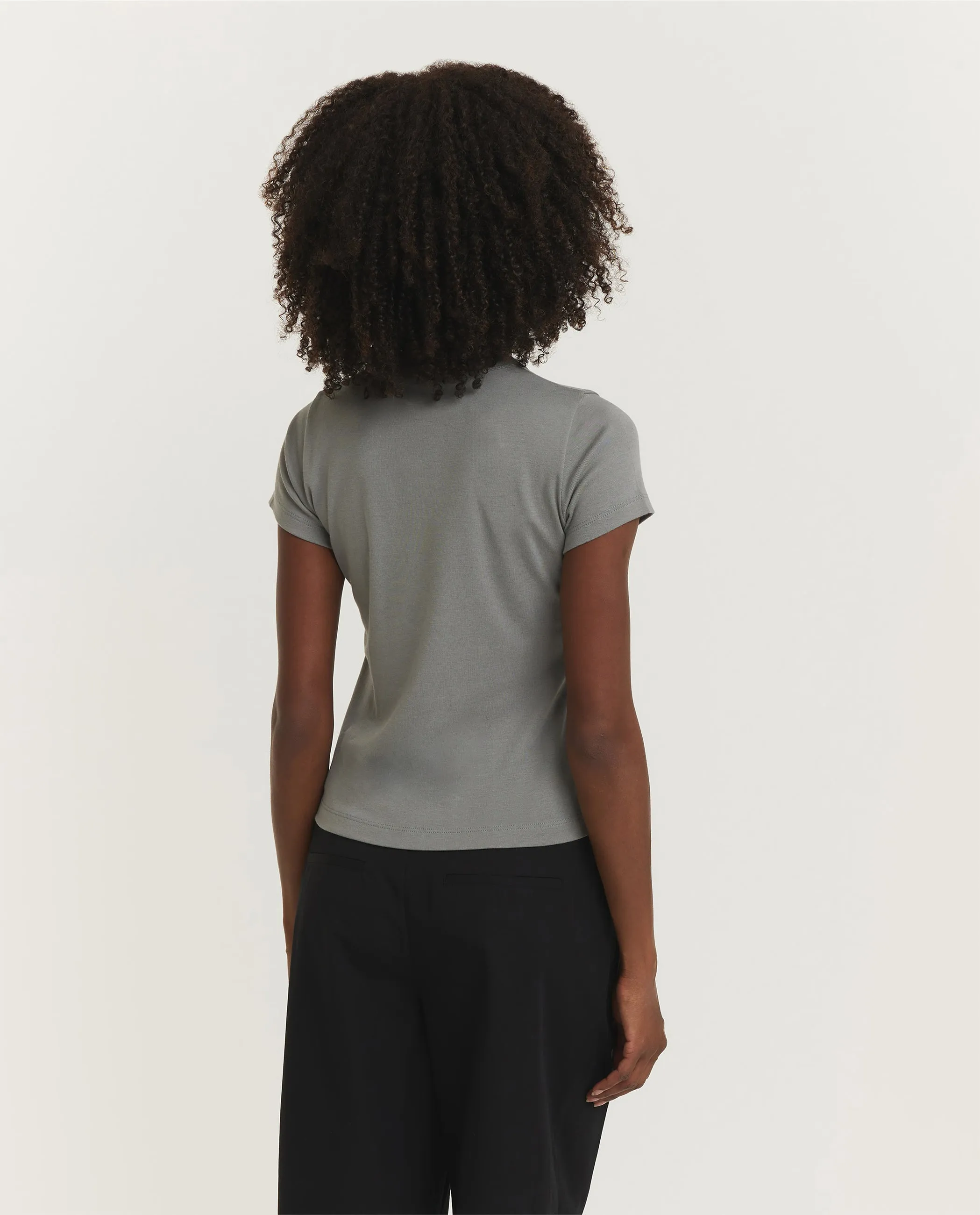 90s Shrunken T-shirt - Grijs sold by Pauw Amsterdam product image thumbnail 5