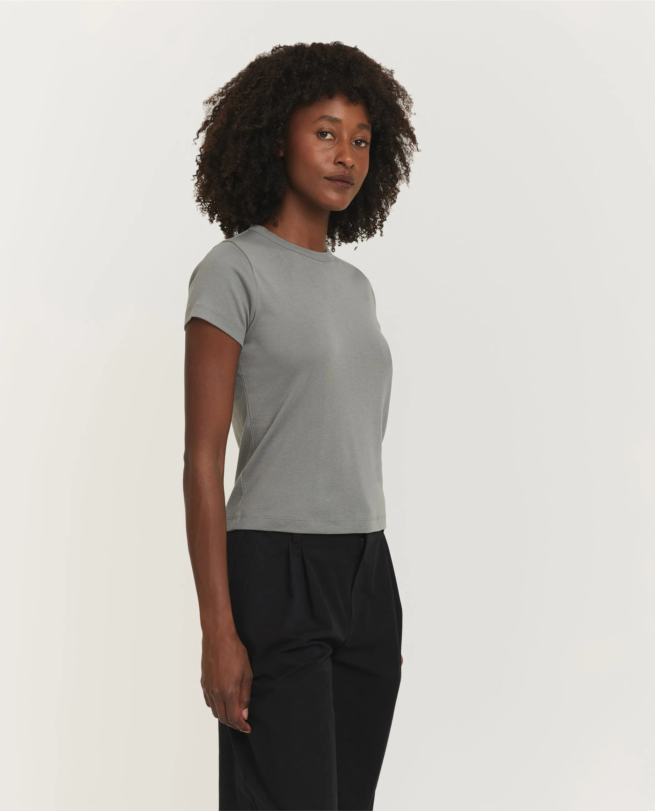 90s Shrunken T-shirt - Grijs sold by Pauw Amsterdam product image thumbnail 4