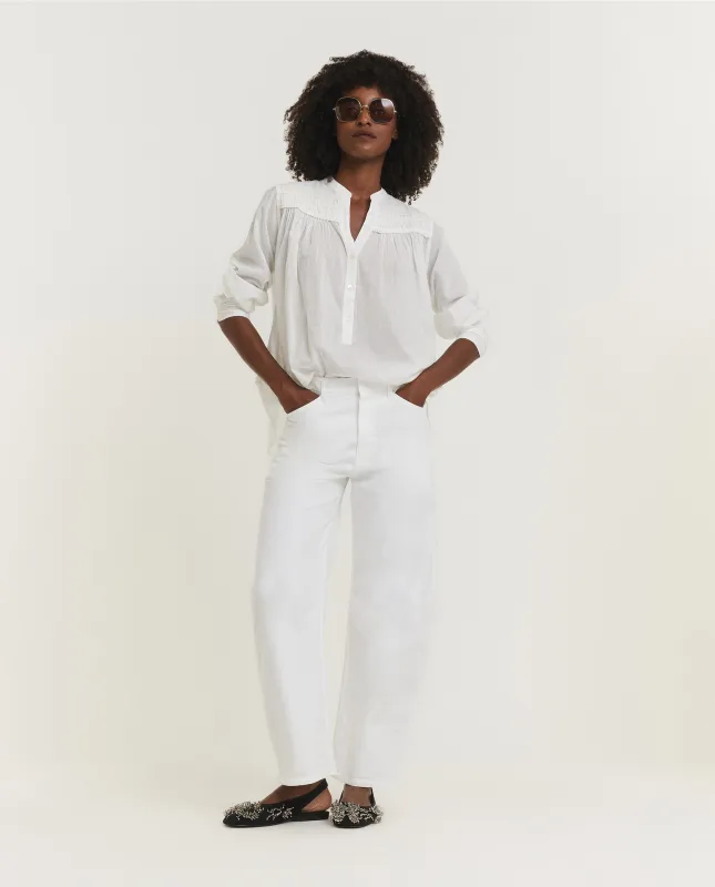 Relaxed Katoenen Broek  - Wit sold by Pauw Amsterdam