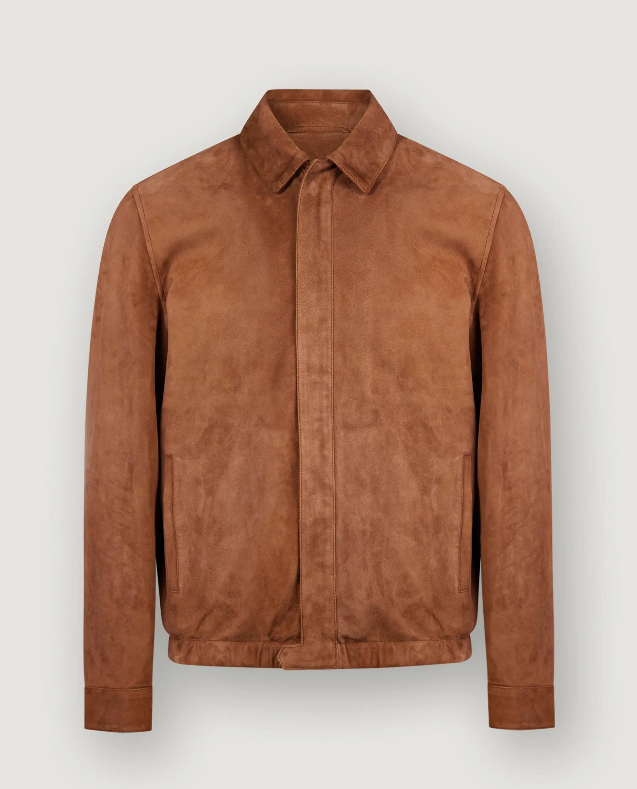 Suede Zip Jacket - Lichtbruin sold by Pauw Amsterdam