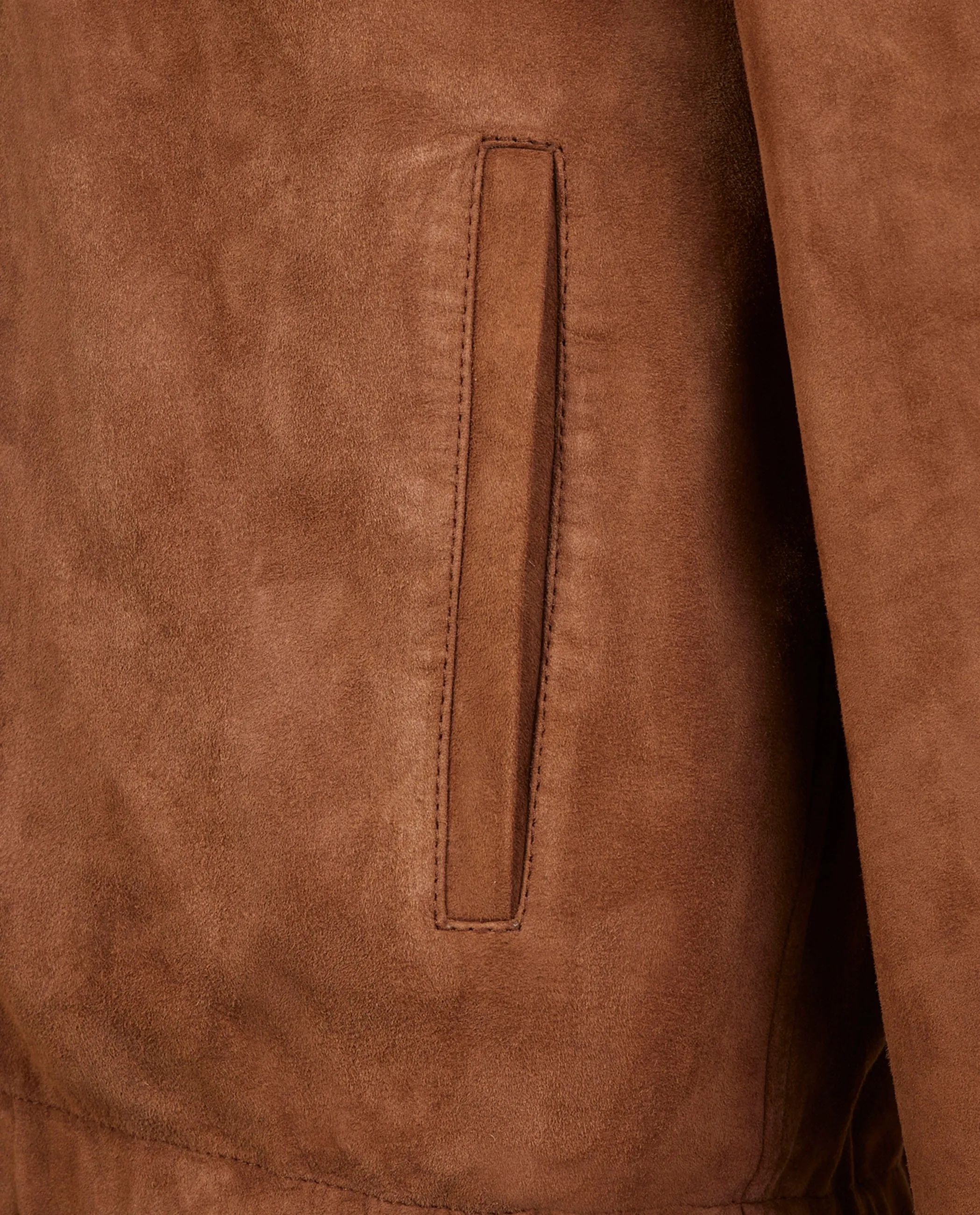 Suede Zip Jacket - Lichtbruin sold by Pauw Amsterdam product image thumbnail 4