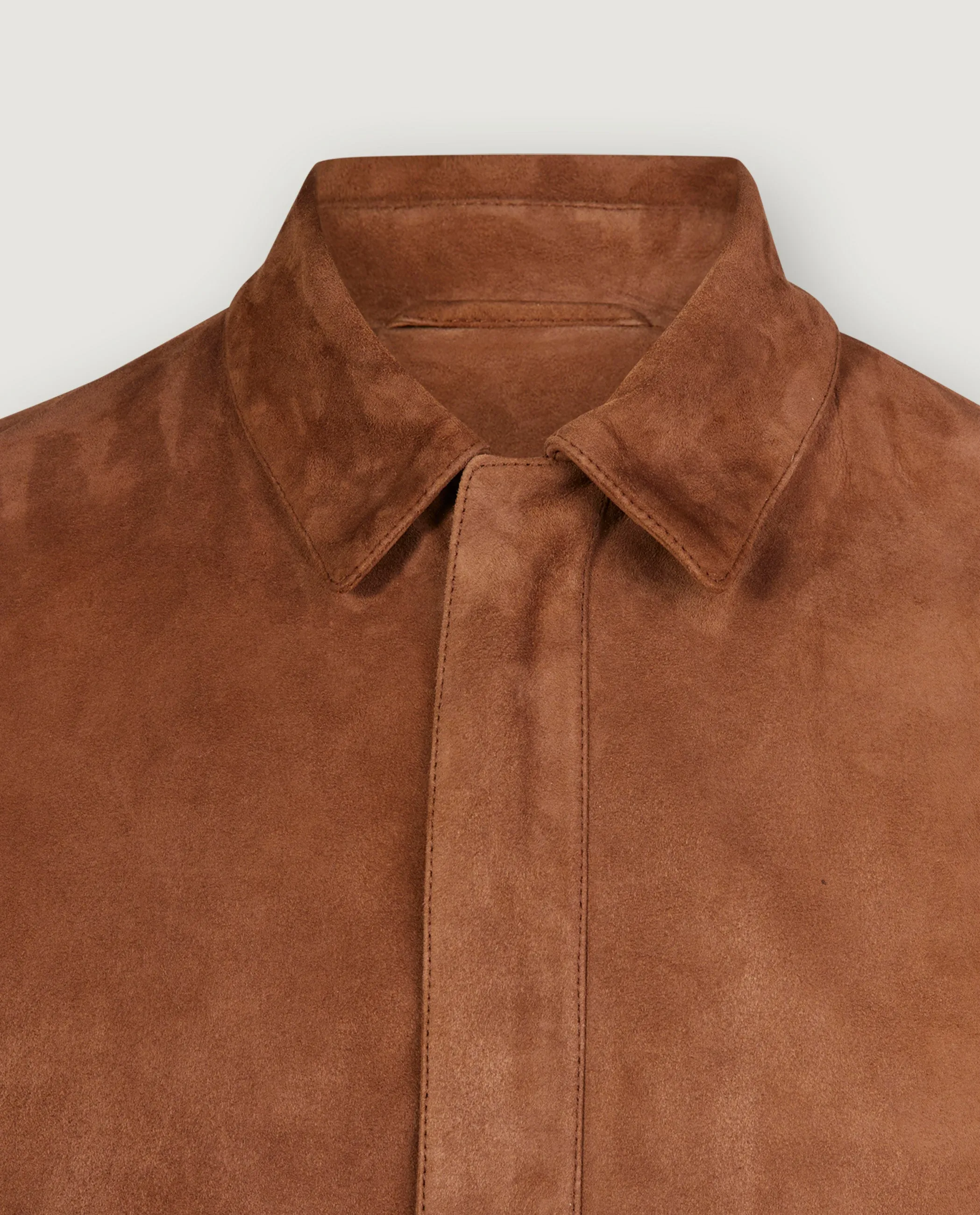 Suede Zip Jacket - Lichtbruin sold by Pauw Amsterdam product image thumbnail 2