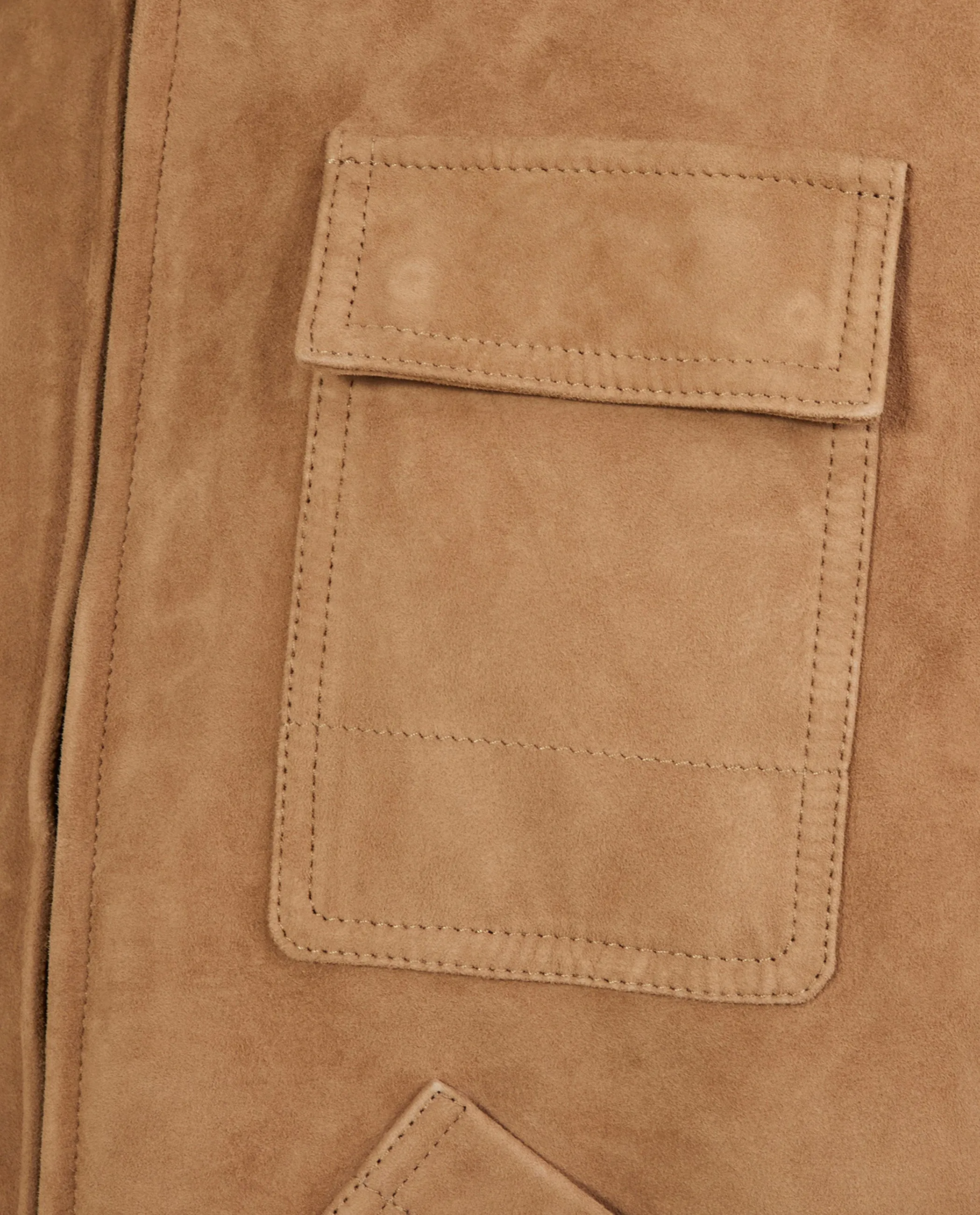 Suède Zip Jacket - Lichtbruin sold by Pauw Amsterdam product image thumbnail 4