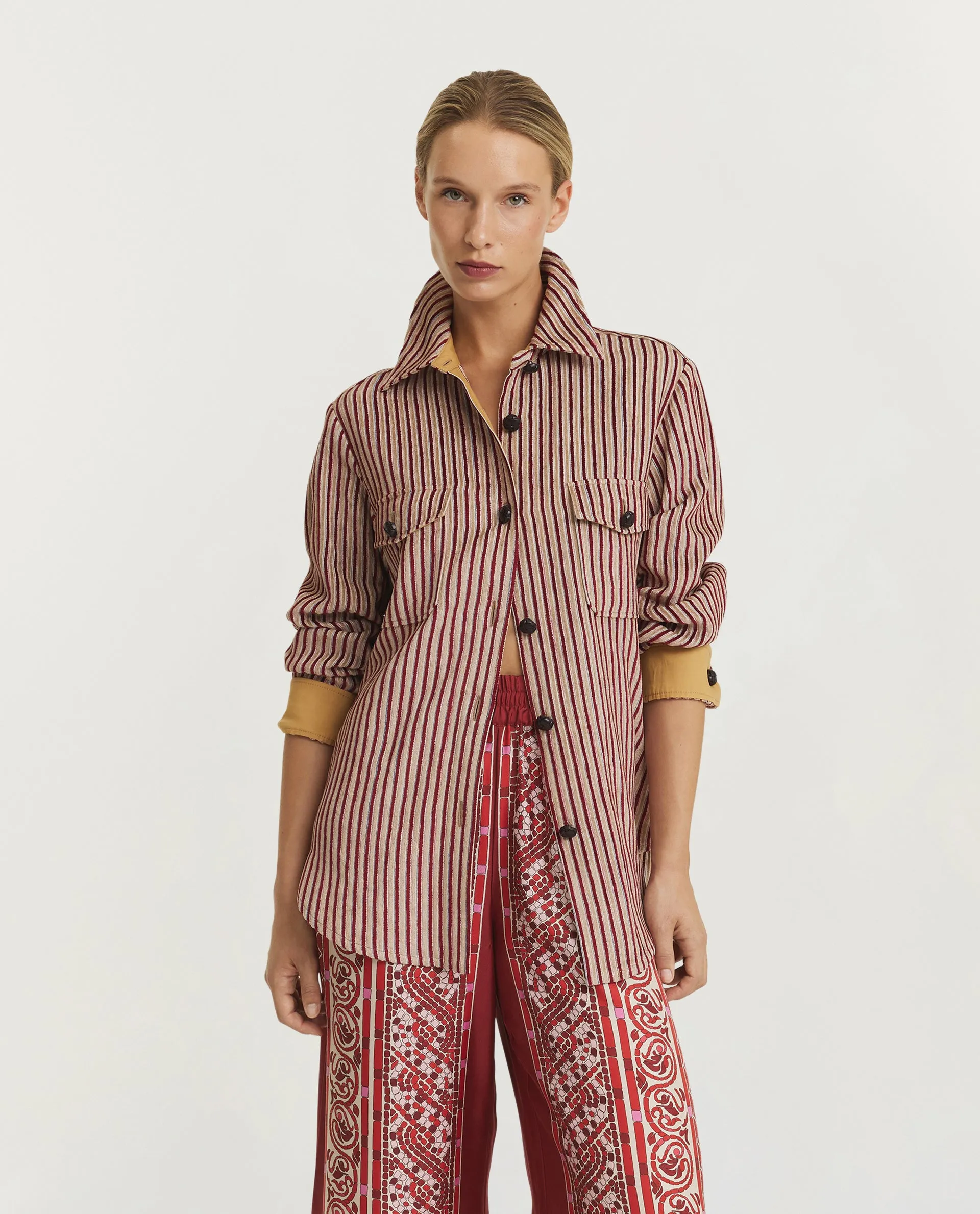 Linnen Corduroy Shirt - Rood sold by Pauw Amsterdam