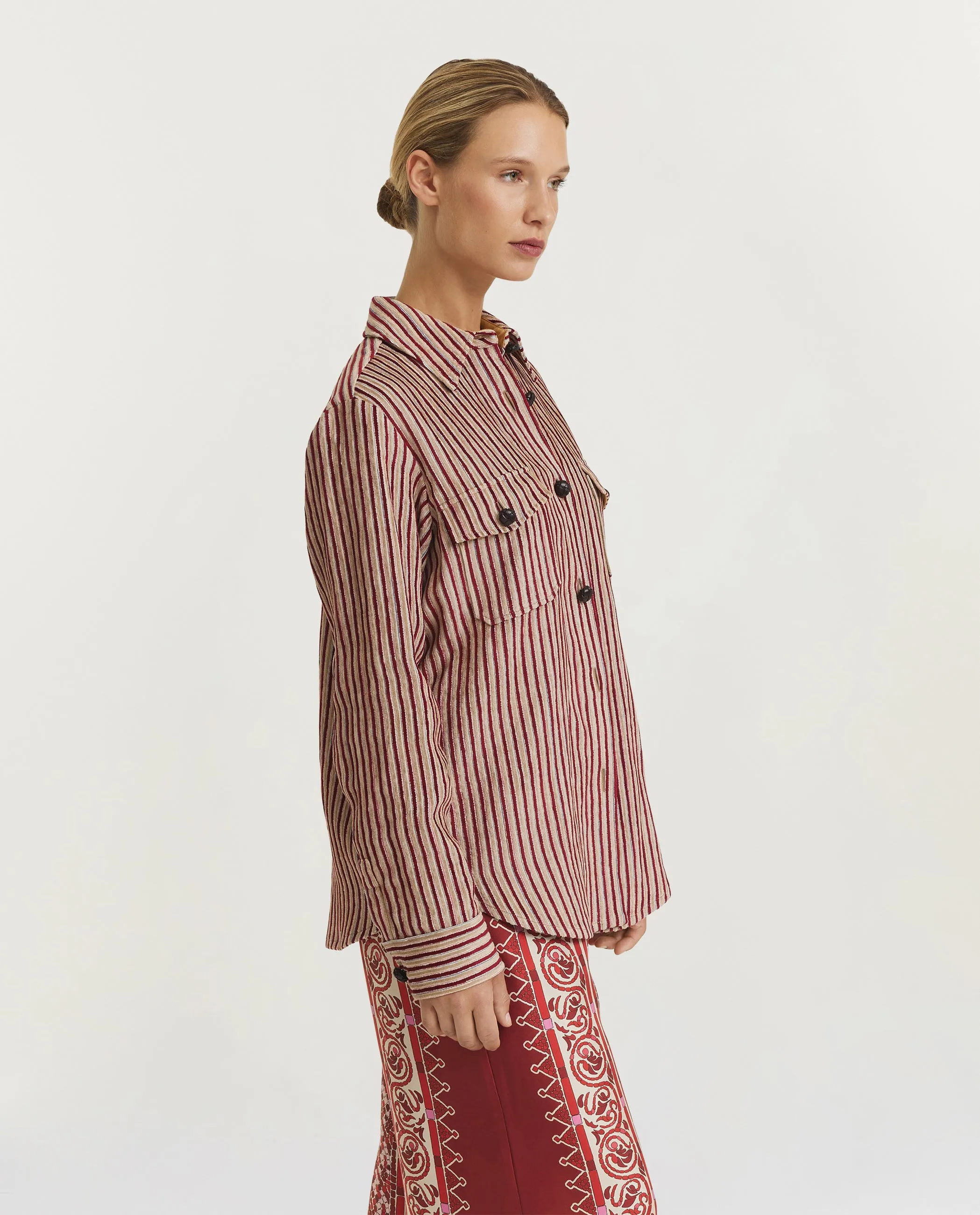 Linnen Corduroy Shirt - Rood sold by Pauw Amsterdam product image thumbnail 4