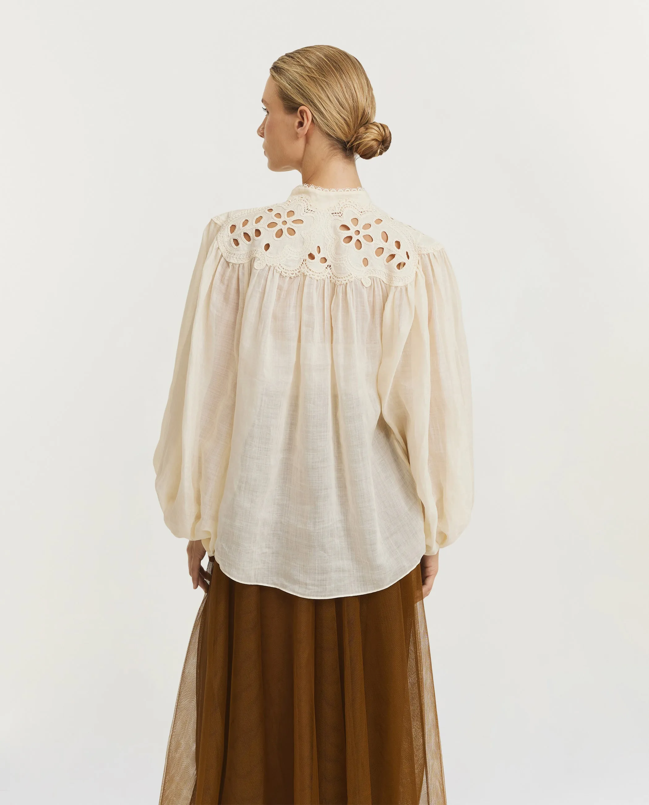 Coco Geborduurde Blouse - Ecru sold by Pauw Amsterdam product image thumbnail 5