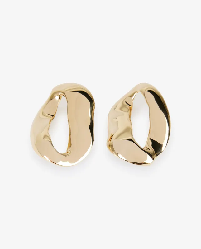 Brass oorbellen sold by Pauw Amsterdam