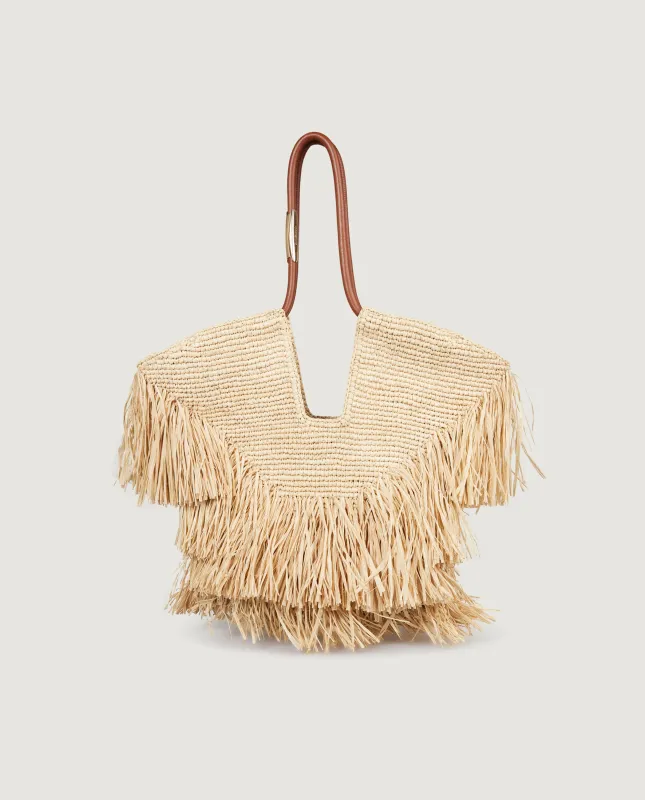 Goldentime Medium Fringe Tote - Lichtbruin sold by Pauw Amsterdam