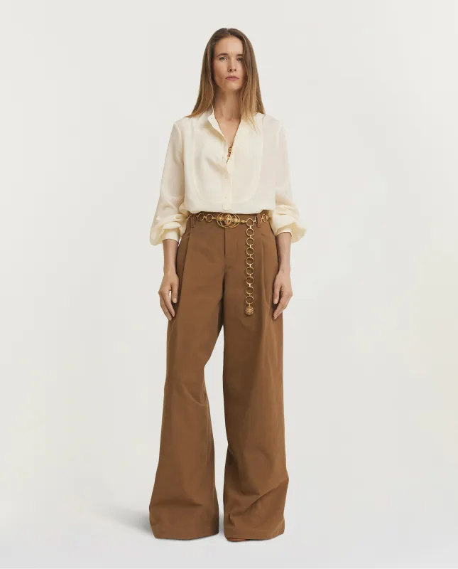 Canvas Katoenen Broek - Bruin sold by Pauw Amsterdam