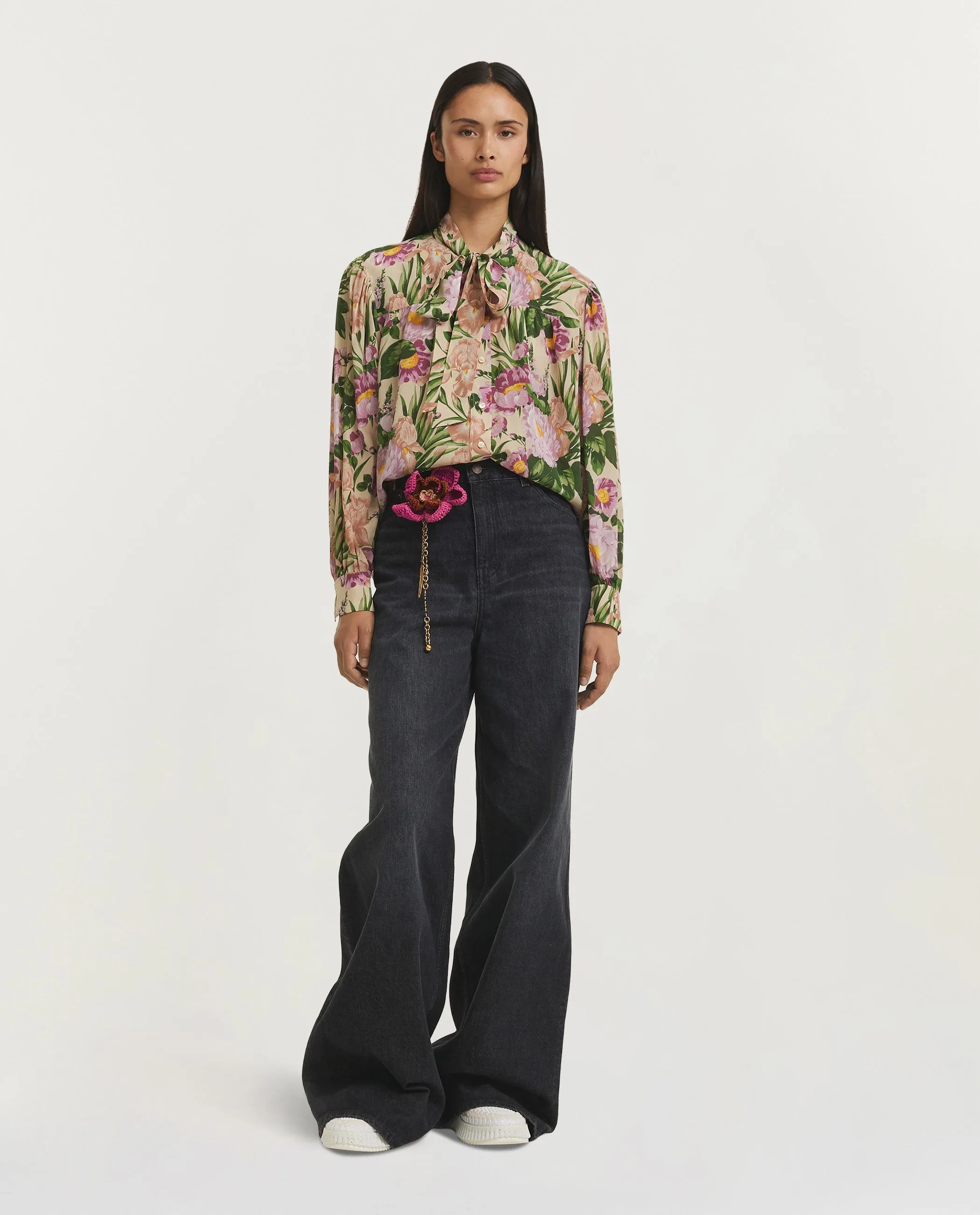 Gathered Lavallière Blouse - Roze sold by Pauw Amsterdam product image thumbnail 3