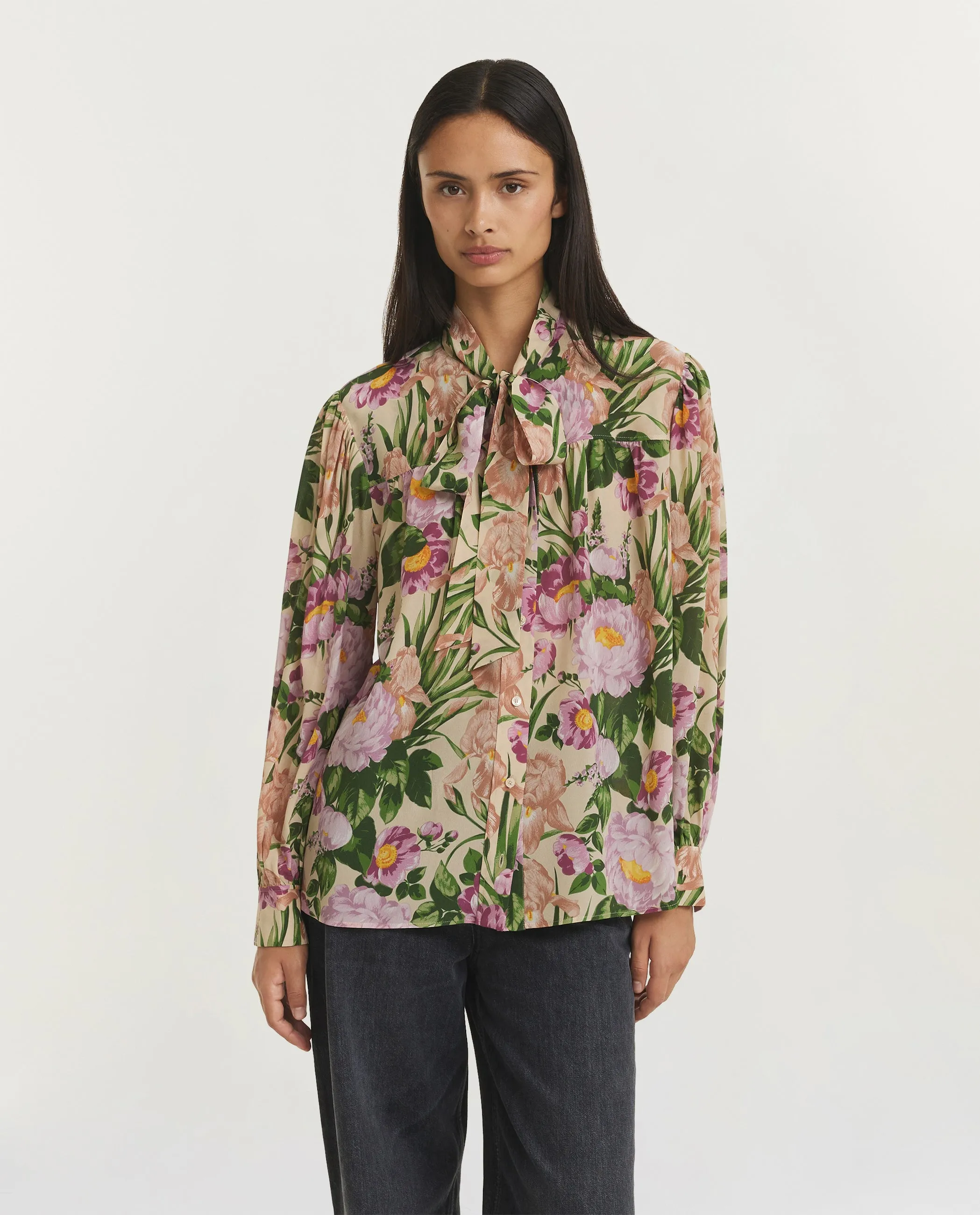 Gathered Lavallière Blouse - Roze sold by Pauw Amsterdam product image thumbnail 4