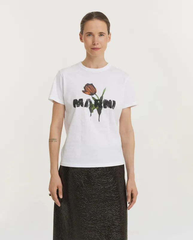 Jersey Katoenen T-Shirt - Wit sold by Pauw Amsterdam