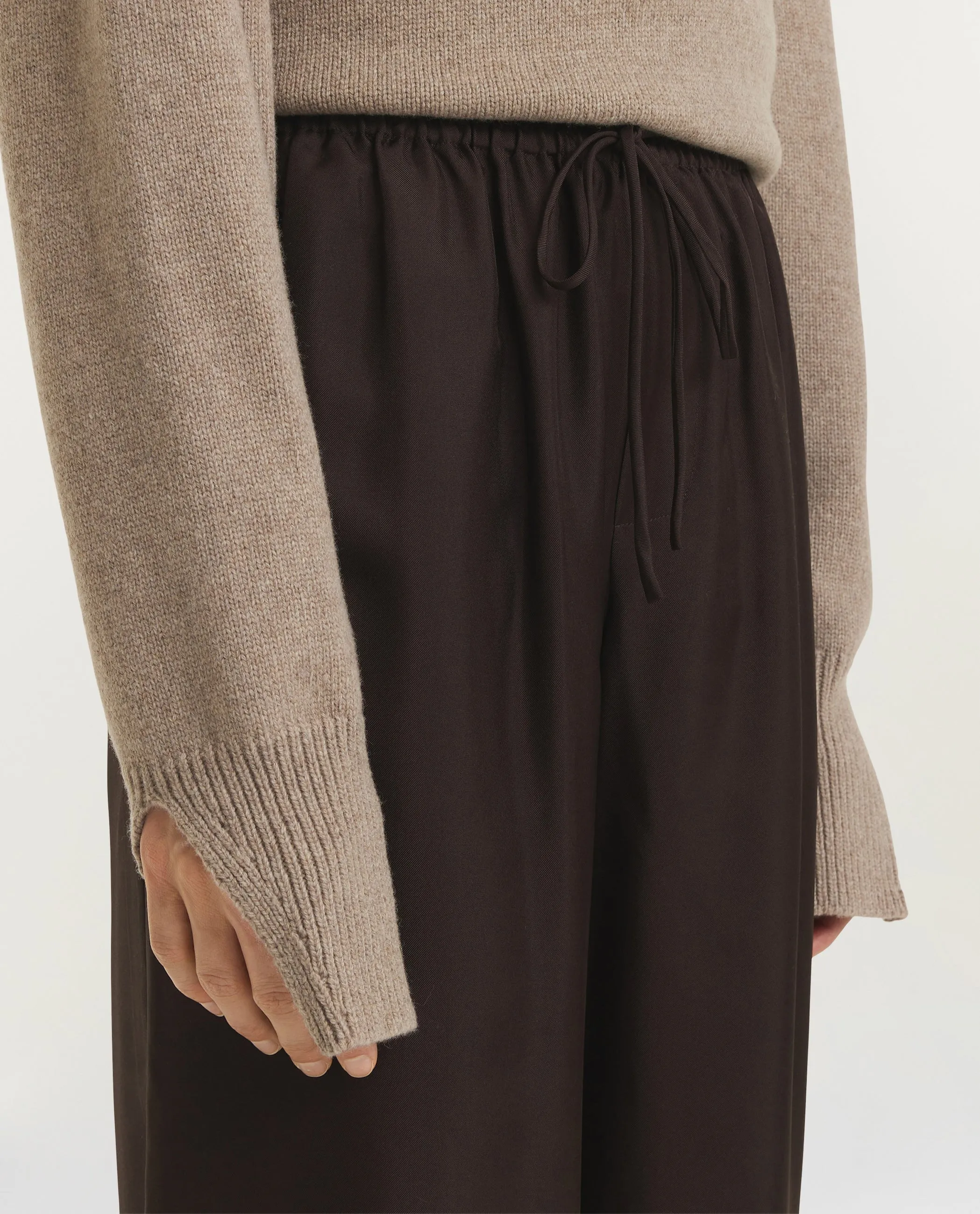 Zijden Wijde Broek - Bruin sold by Pauw Amsterdam product image thumbnail 5