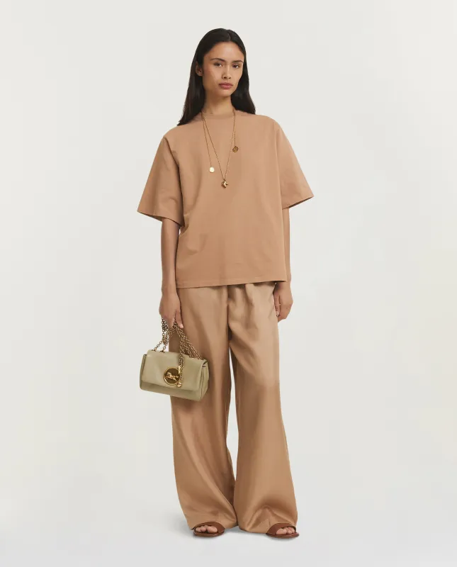 Zijden Wijde Broek - Lichtbruin sold by Pauw Amsterdam