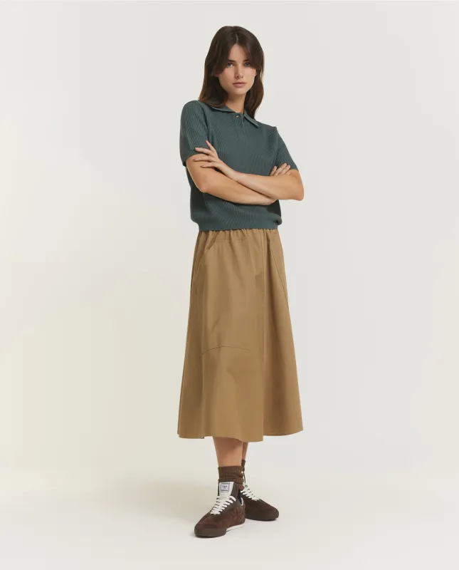 Katoenen Rok - Lichtbruin sold by Pauw Amsterdam