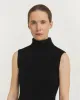 Sculptural Sleeveless Knit Top - Zwart sold by Pauw Amsterdam