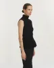 Sculptural Sleeveless Knit Top - Zwart sold by Pauw Amsterdam